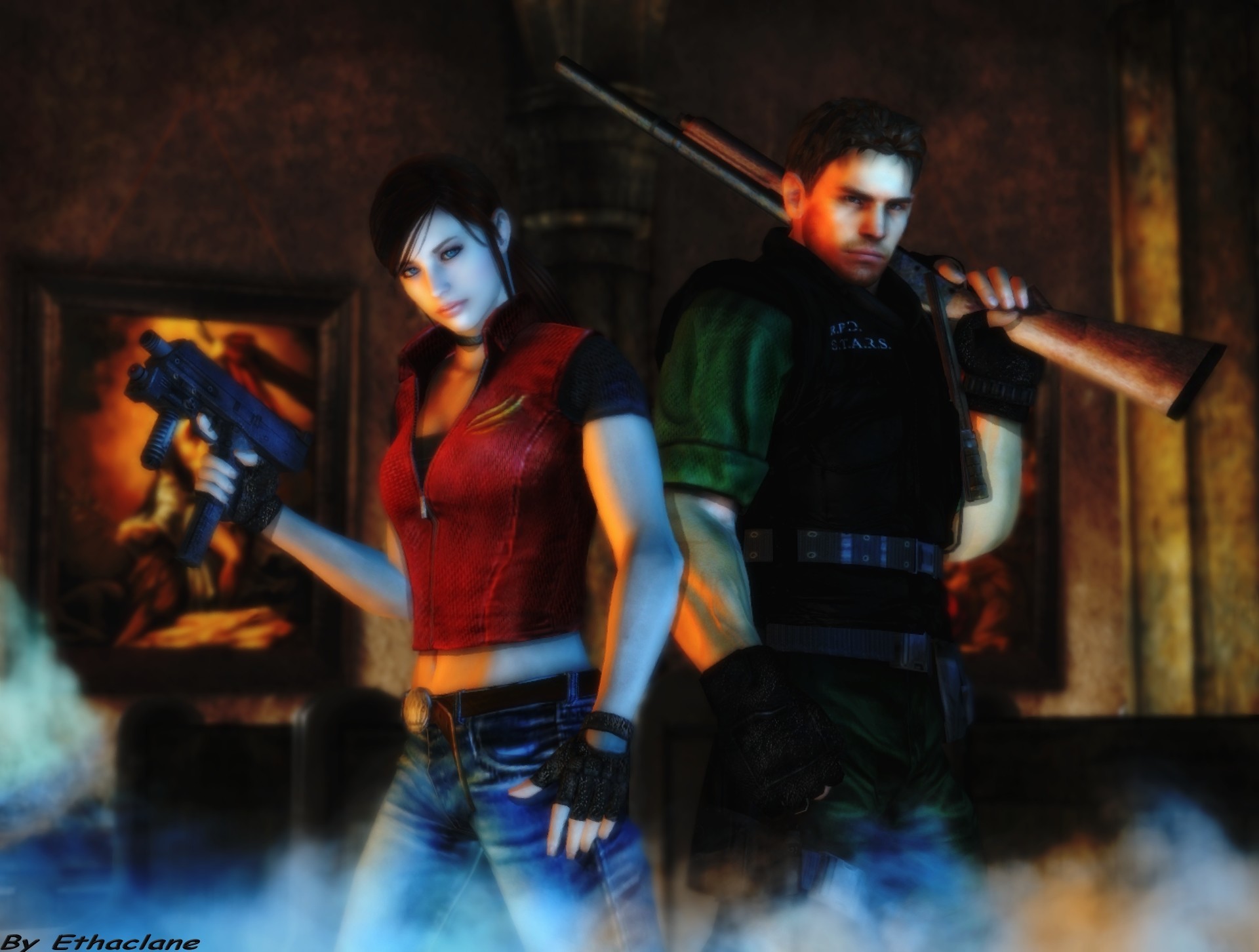 1920x1452 1920x1200 Chris Redfield and Sheva Alomar wallpaper from Resident Evil 5  Chris, Sheva and belongs to capcom Chris and Sheva Wallpaper 1