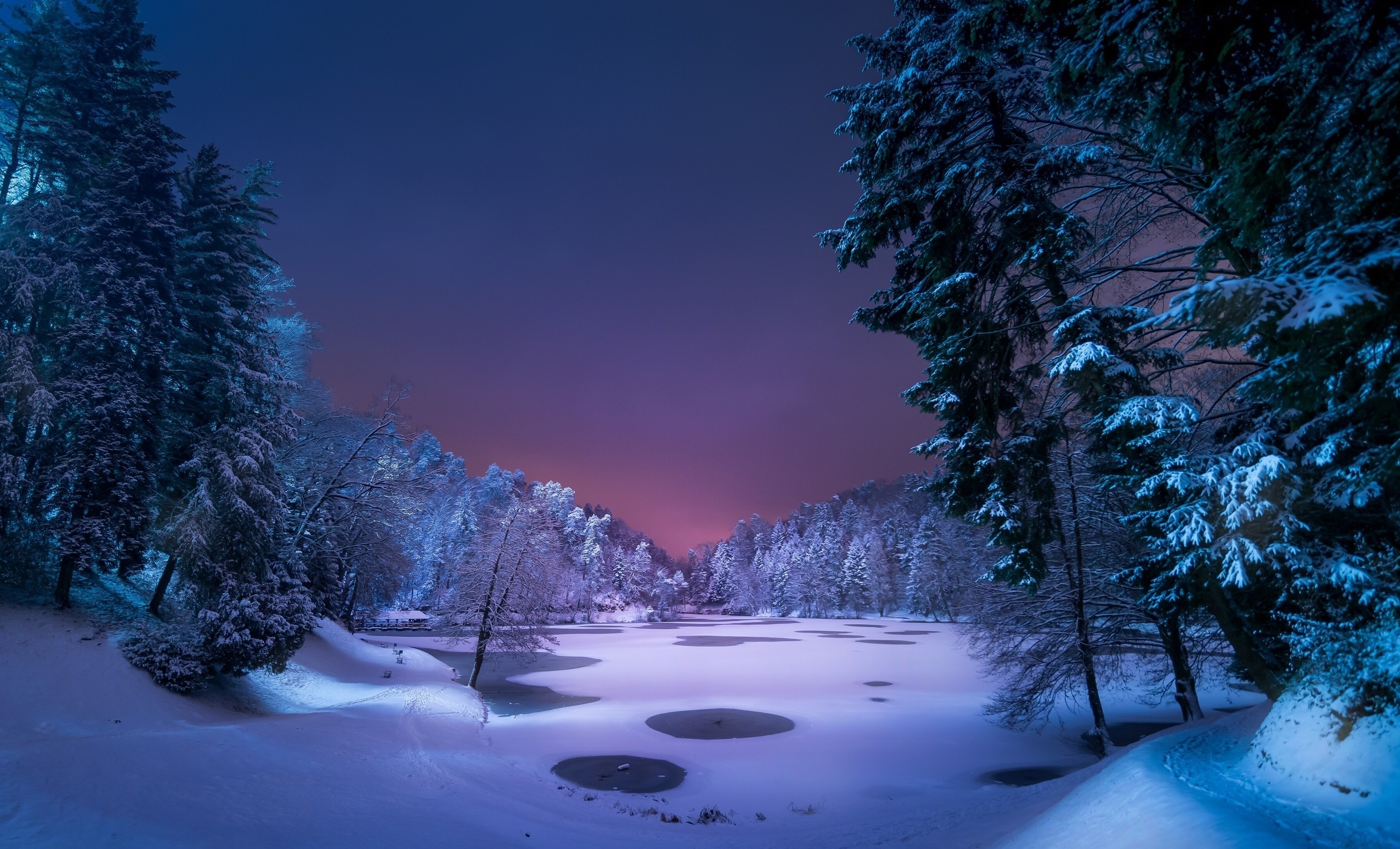 2708x1643 Winter Night Backgrounds Group (63 )