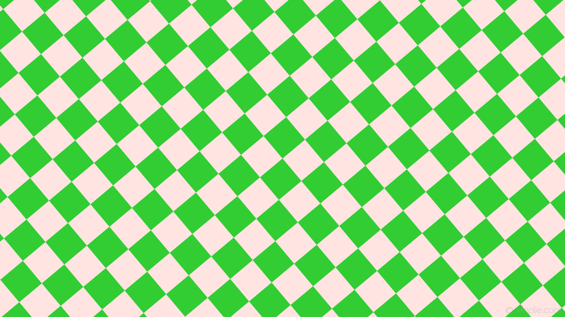1920x1080 wallpaper green squares checkered white misty rose lime green #ffe4e1  #32cd32 diagonal 40Â°