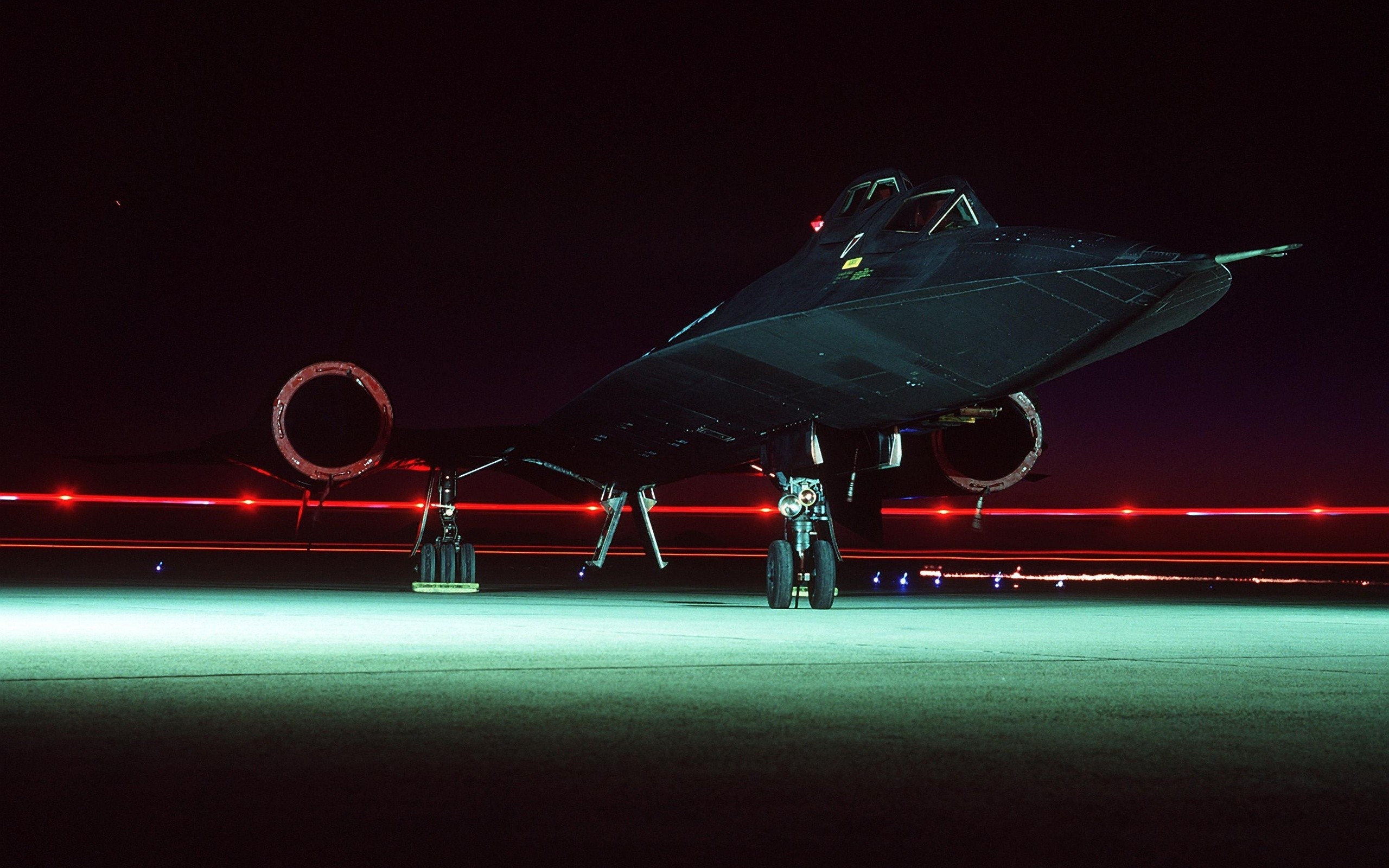 2560x1600 photography, Night, Long Exposure, Aircraft, Airplane, Military Aircraft,  Lockheed SR 71 Blackbird Wallpapers HD / Desktop and Mobile Backgrounds