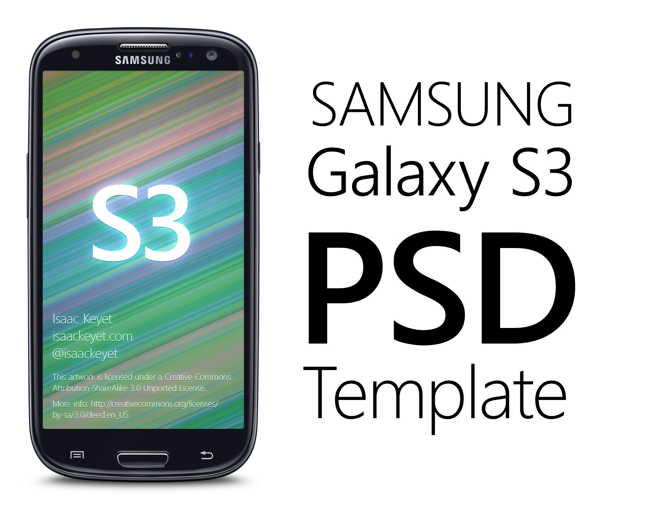 2200x1732 Samsung Galaxy S3 PSD Template