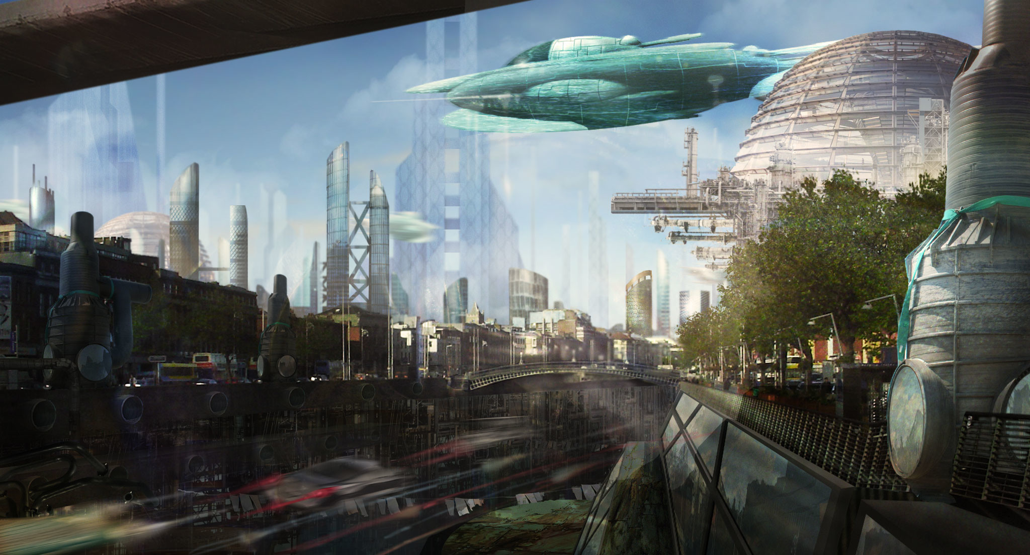 2048x1103 Future City Wallpapers Hd Resolution