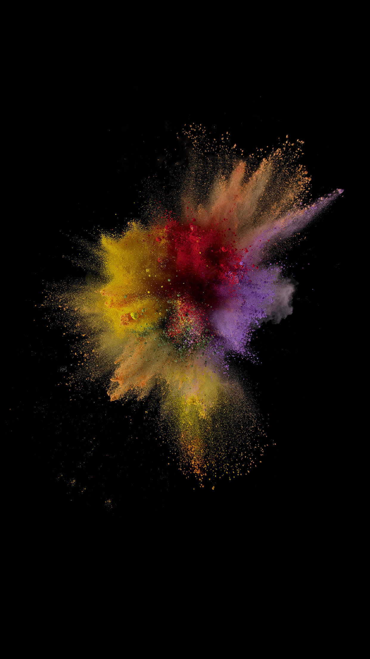 1242x2208 iOS 9 paint explosion number 1 wallpaper ...