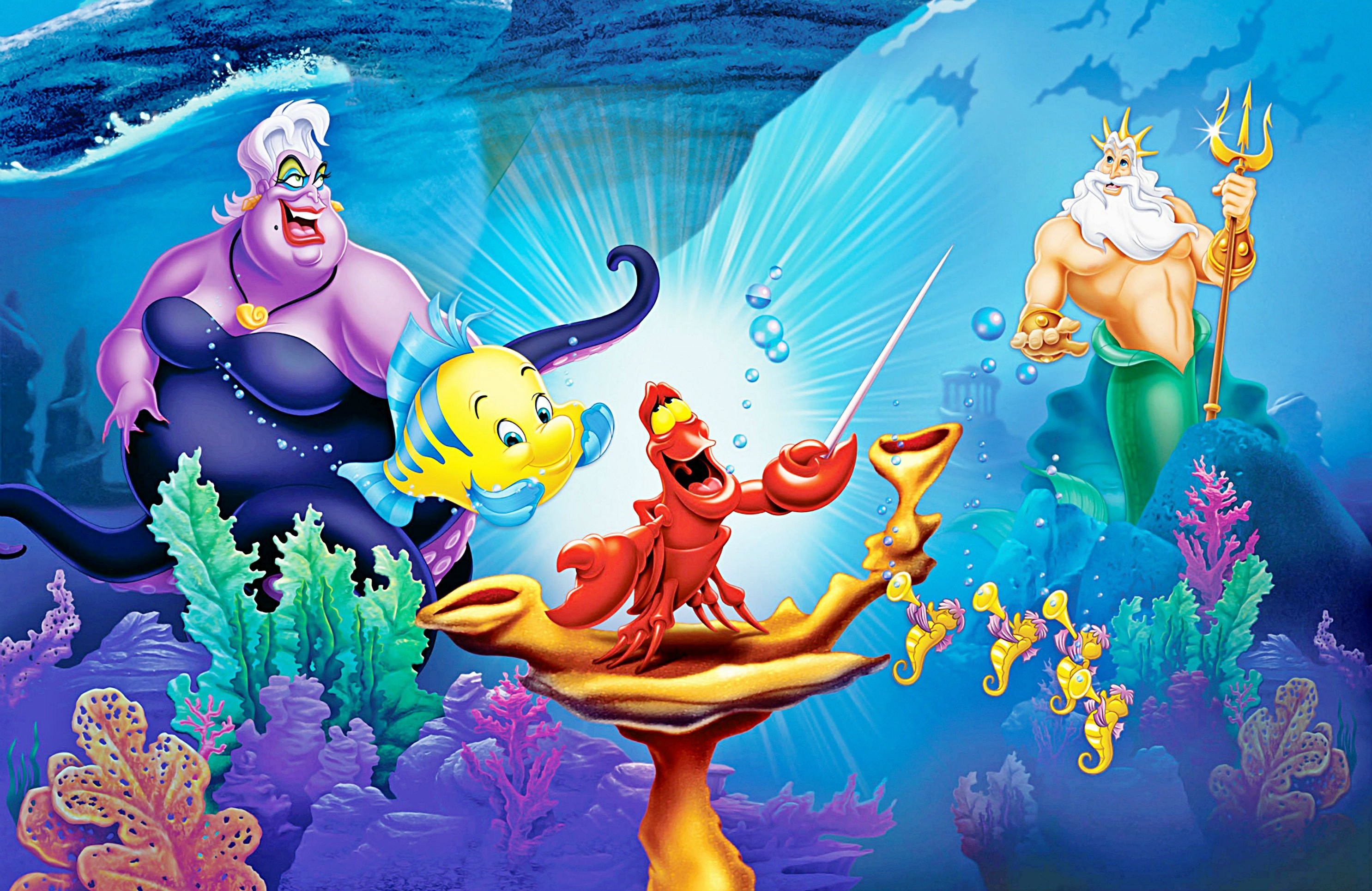 2971x1929 LITTLE MERMAID disney fantasy animation cartoon adventure family ariel  princess ocean sea underwater wallpaper