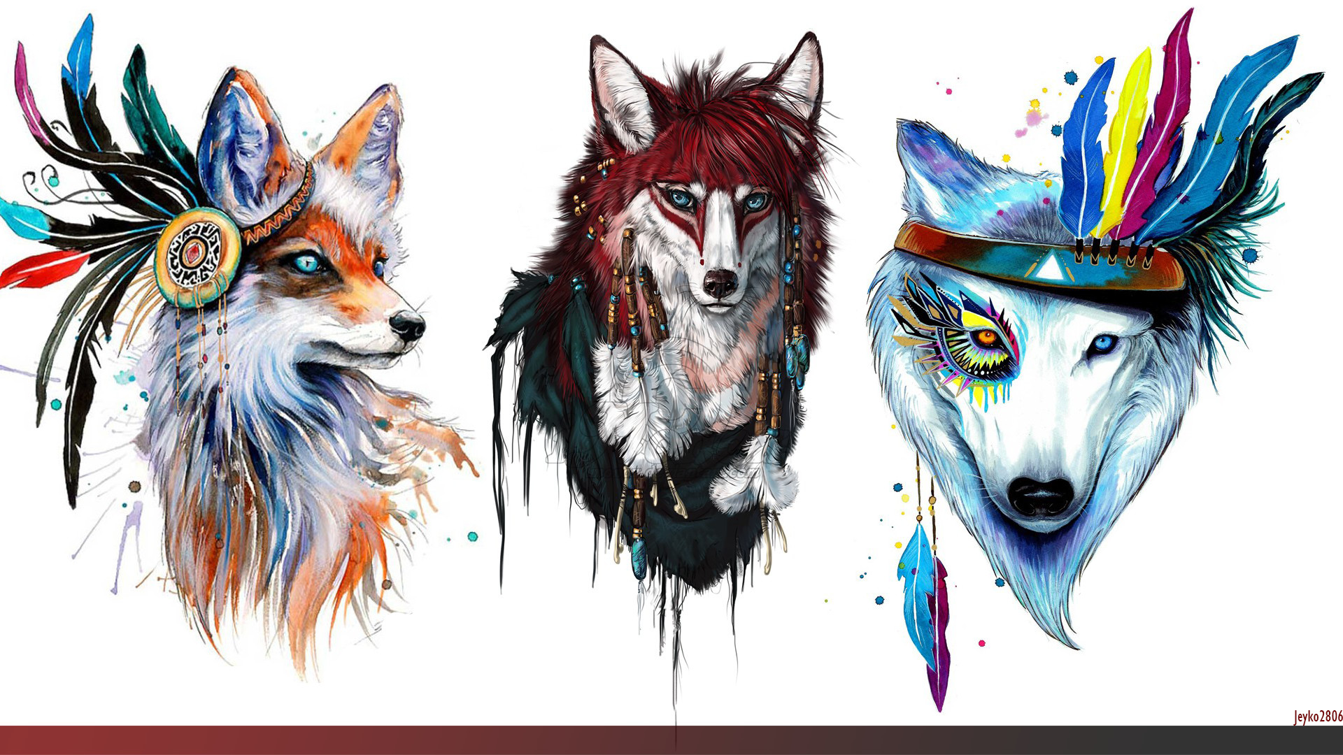 1920x1080 General  wolf collage animals furry