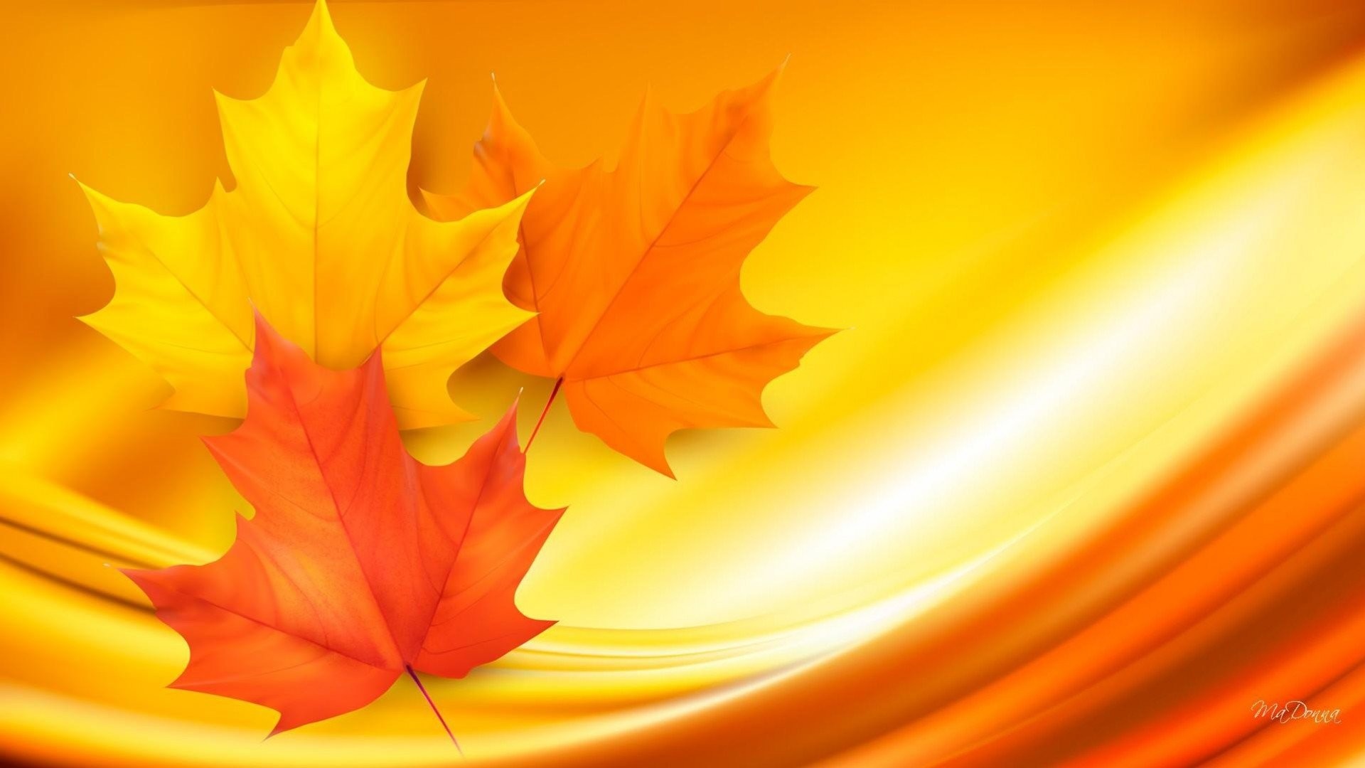 1920x1080 Artistic - Fall Artistic Leaf Maple Leaf Orange Yellow Wallpaper