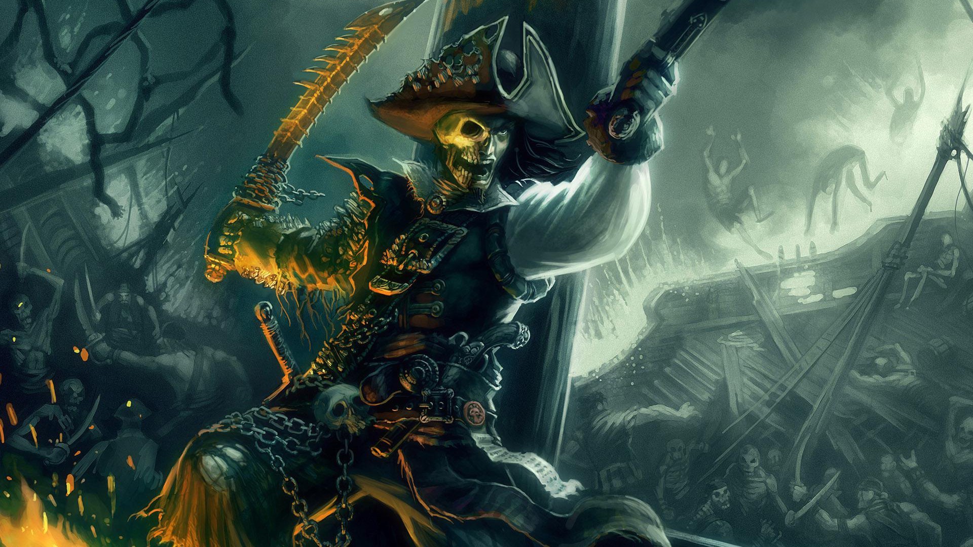 1920x1080 Download Fantasy Skull Pirate Wallpaper Full HD Wallpapers 