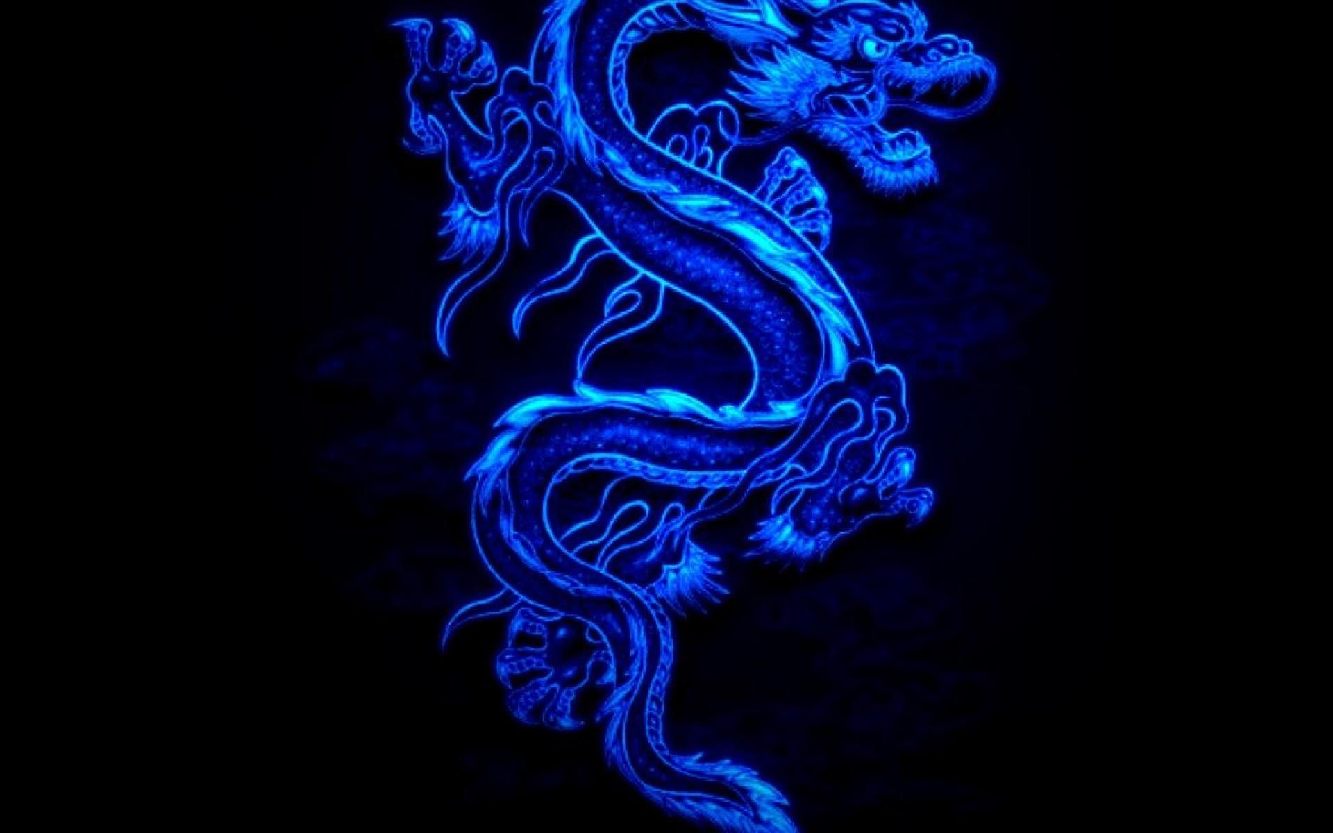 1920x1200 Cool blue dragon black fire wallpaper background picture and .