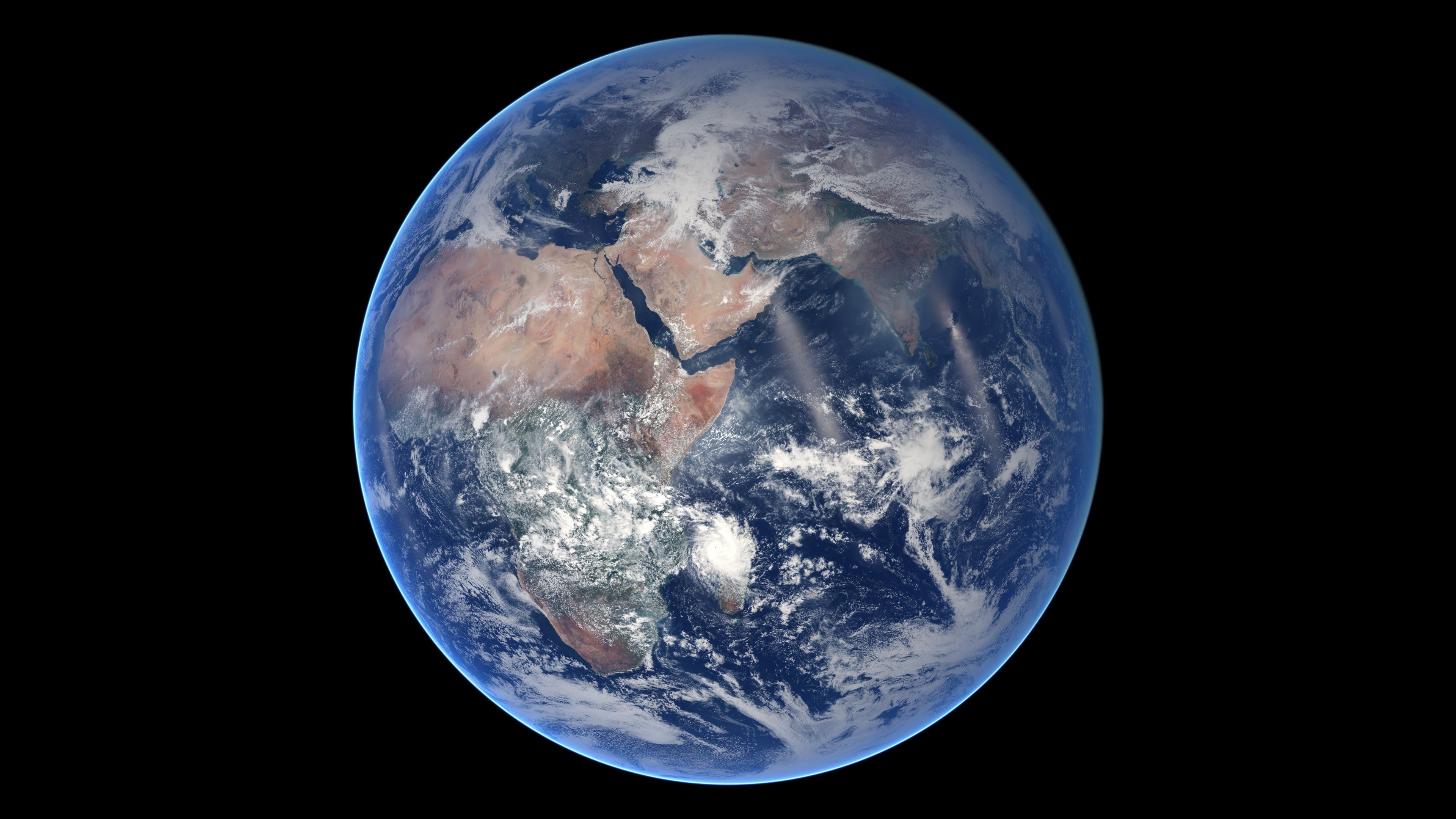 3840x2160 Earth Space Planets Satellite View Blue Marble NASA