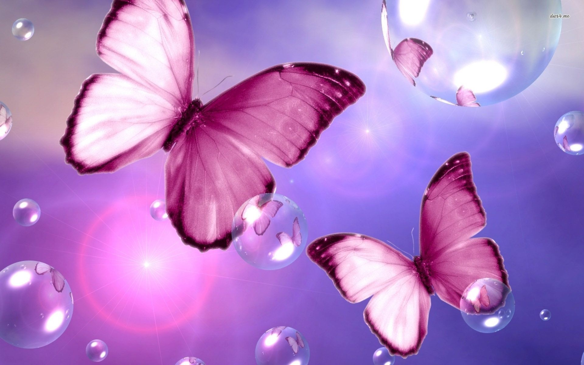 1920x1200 ... Pink Butterflies wallpaper  ...