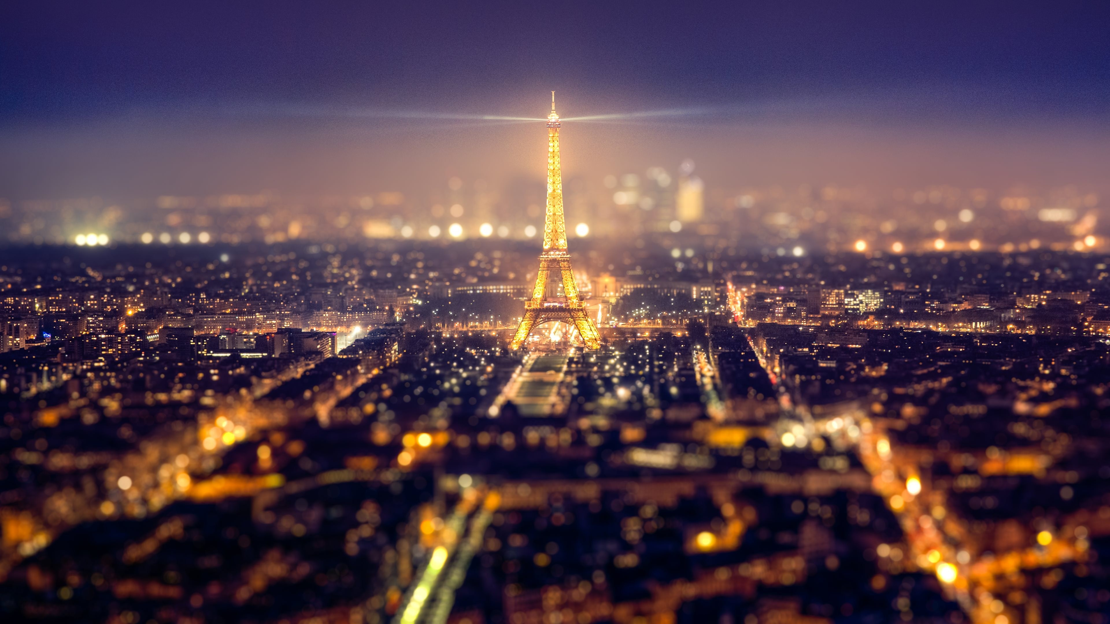 3840x2160 Eiffel tower at Night Paris France Wallpaper Desktop Backgrounds Desktop
