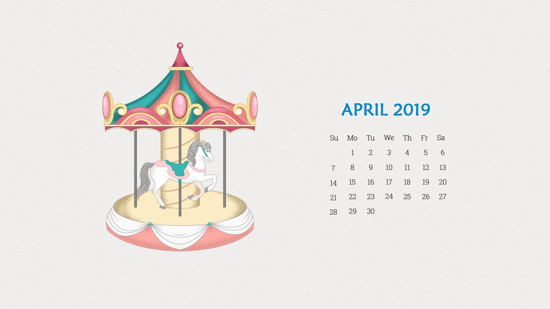1920x1080 April 2019 Desktop Calendar Wallpaper | Calendar 2018