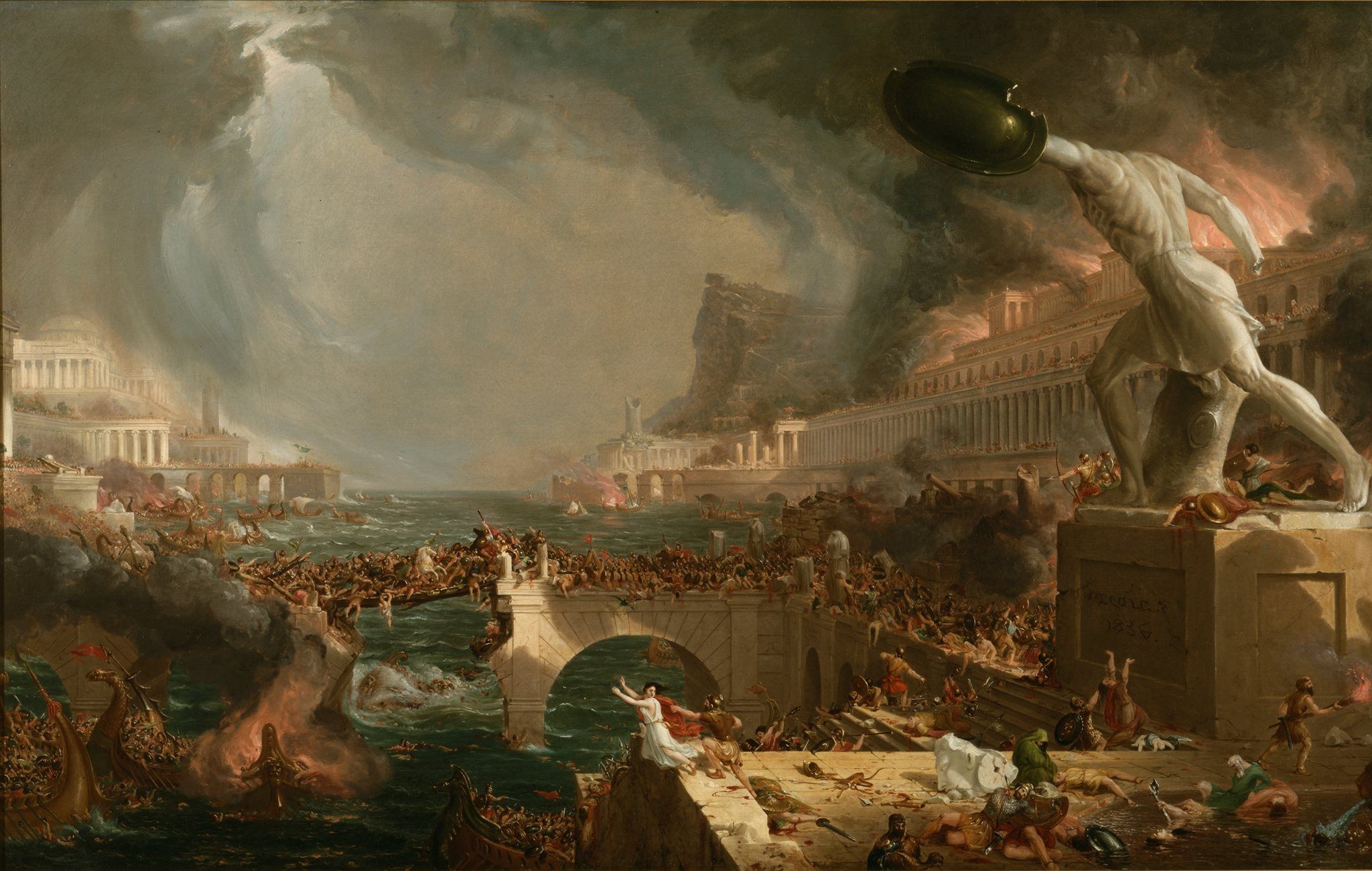 2048x1301 Painting Roman battle fantasy war apocalyptic wallpaper .