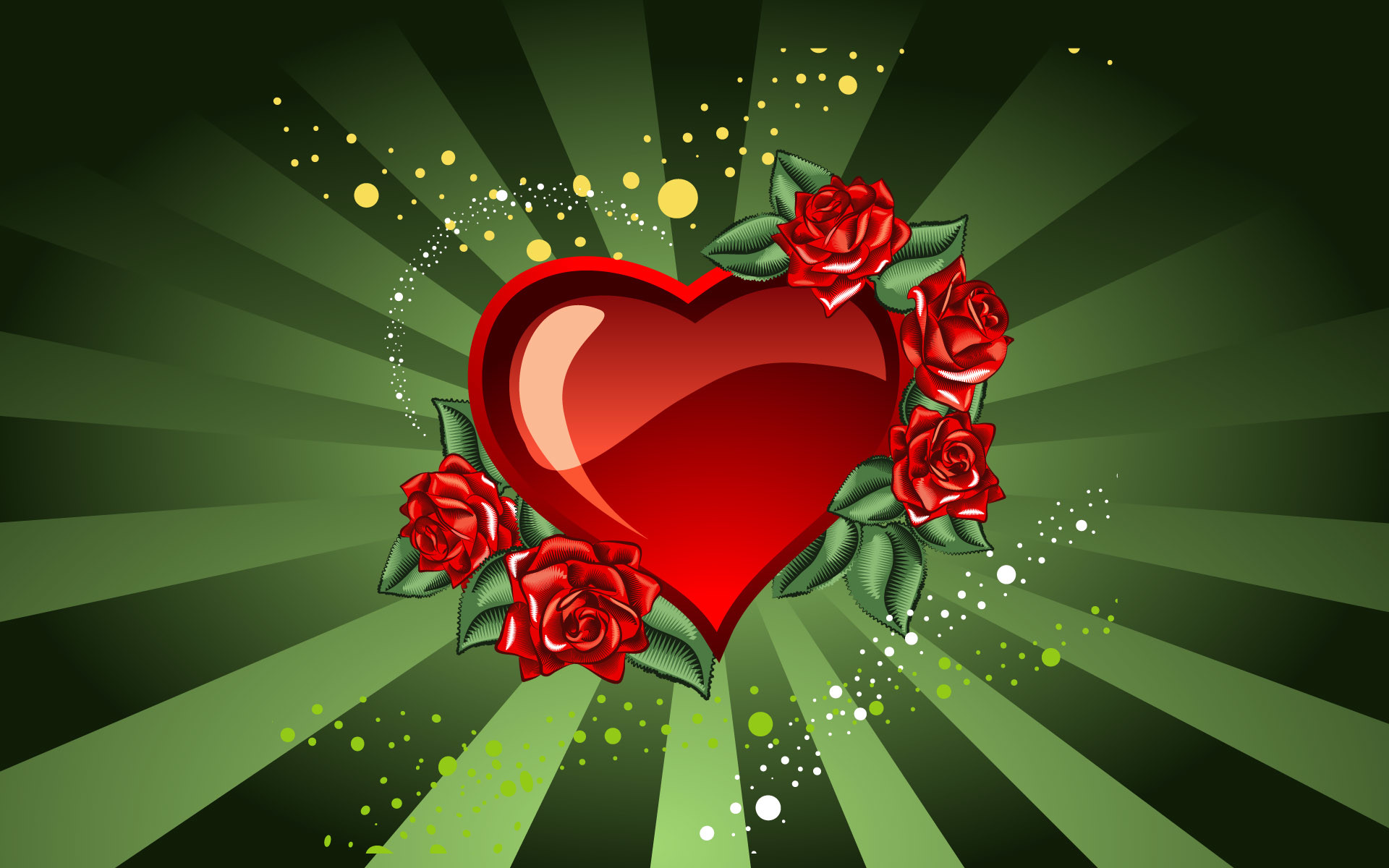 1920x1200 Heart Love Flower