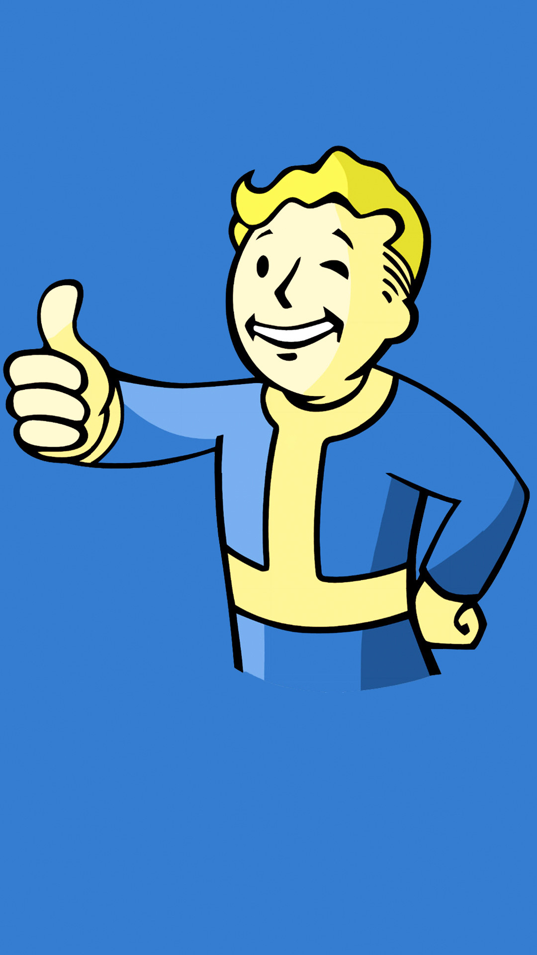 vault boy thumbs up easy drawing