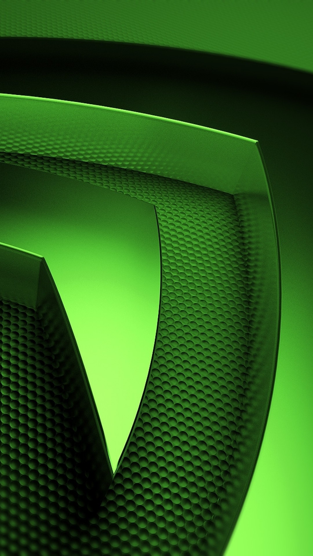 1080x1920 Preview wallpaper nvidia, green, symbol 
