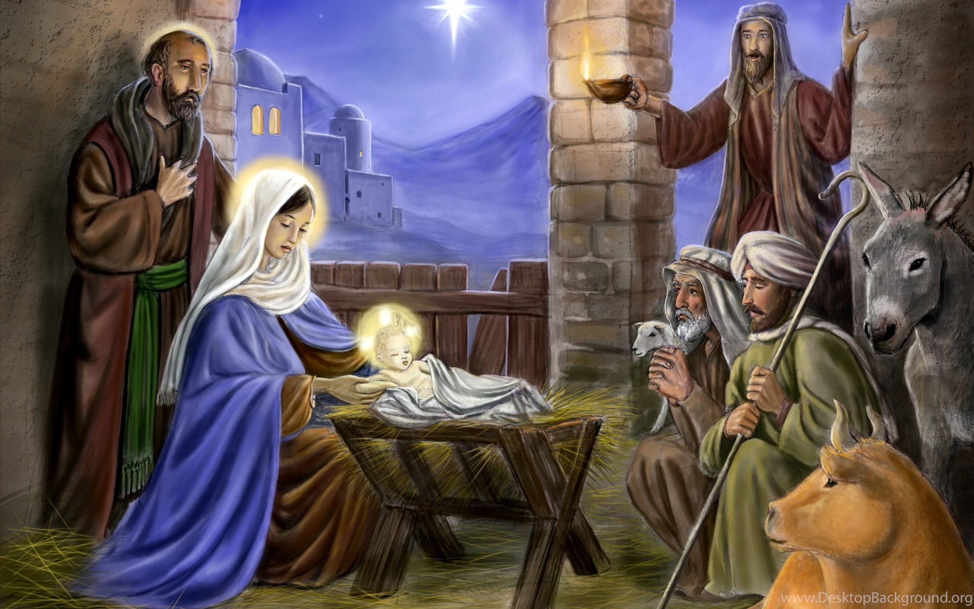 1920x1200 ... Jestingstock com Christmas Nativity Scene Wallpapers Desktop