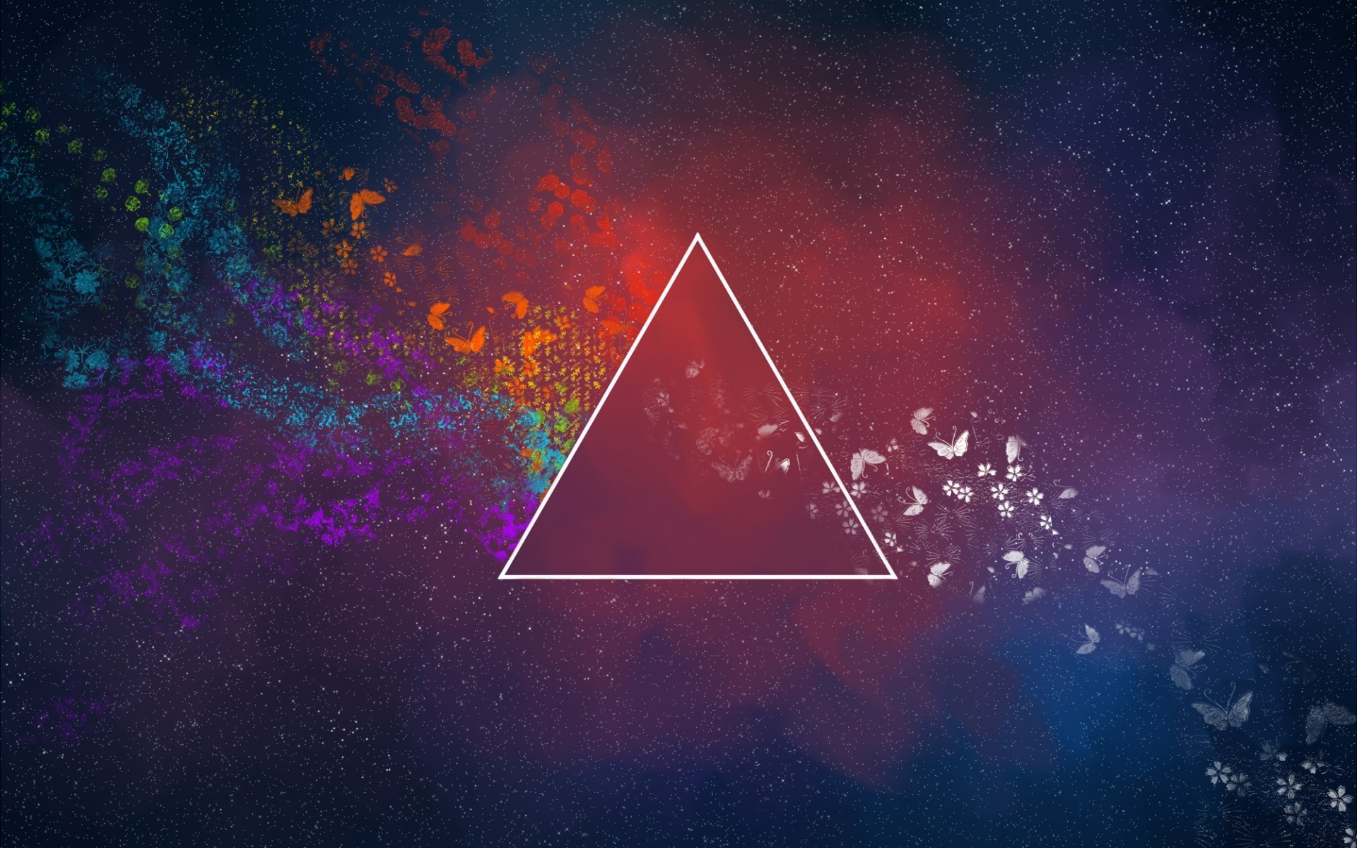 1920x1200 minimalism, Colorful, Triangle, Abstract, Butterfly, Pink Floyd, Dark Side  Of The Moon Wallpapers HD / Desktop and Mobile Backgrounds