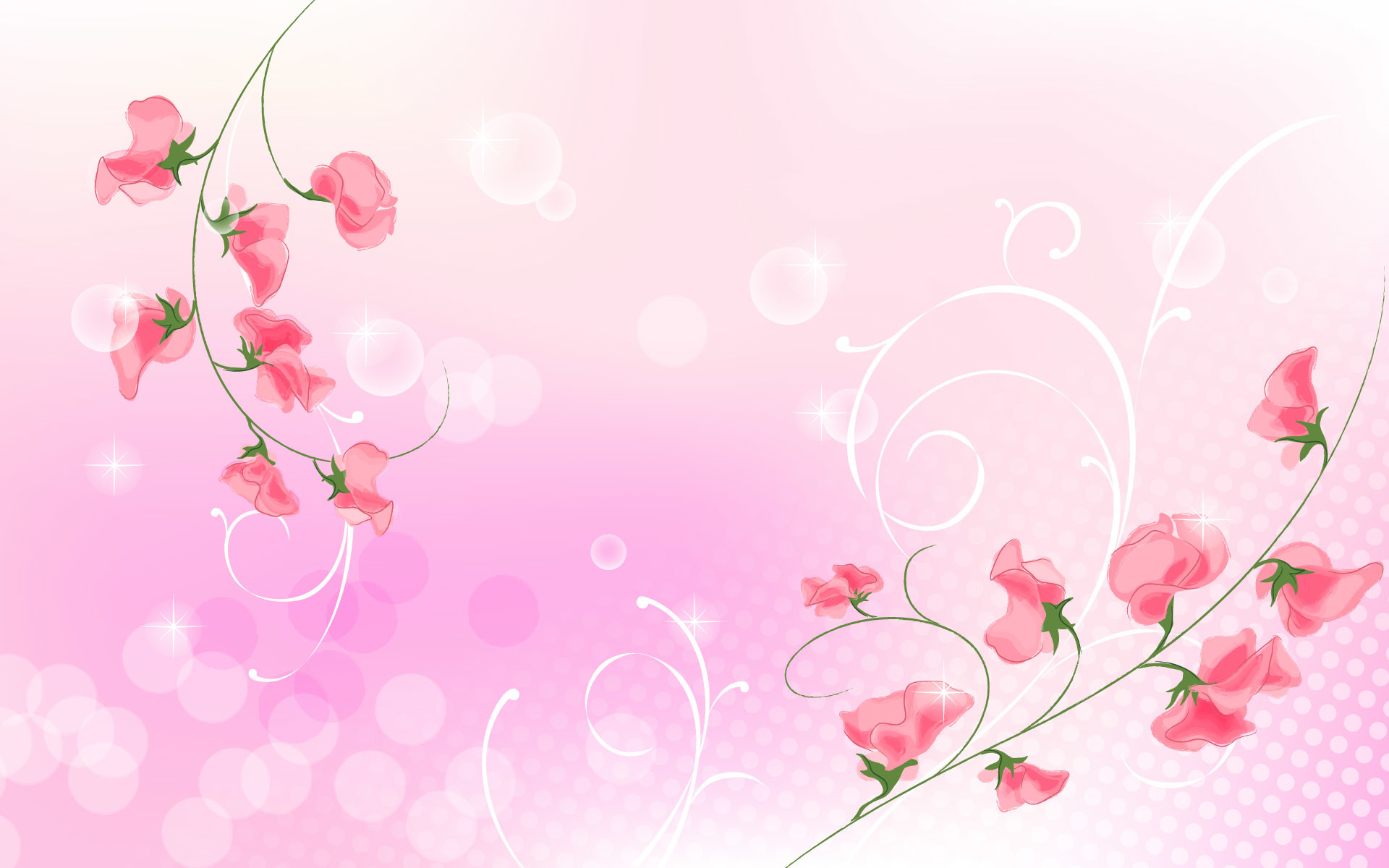 1920x1200 the wallpaper---Two Red Branches of Flower and Light Pink Background .