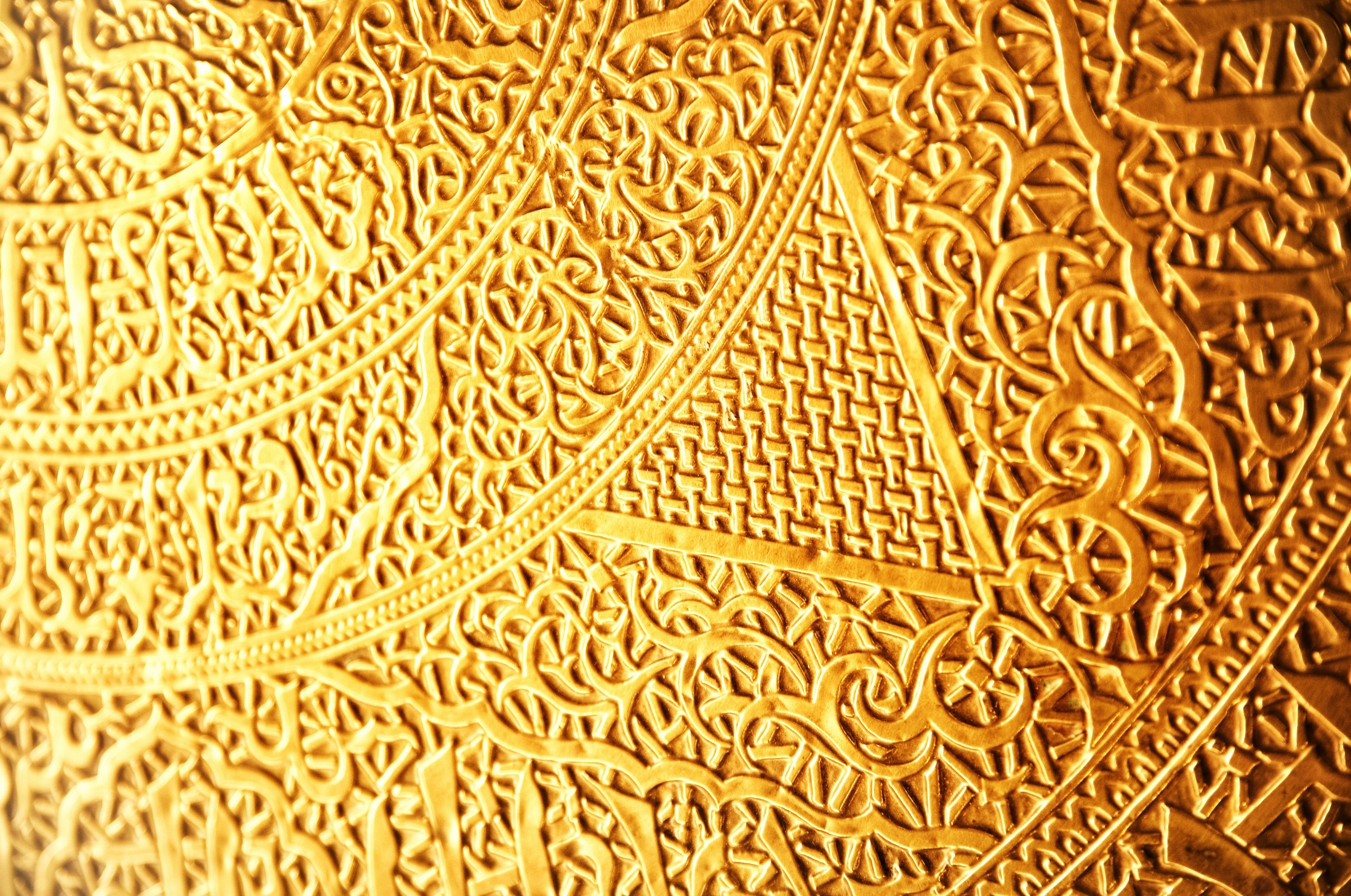2979x1976 Download Wallpaper Gold, Pattern, Ligature, Runes, Weaving .
