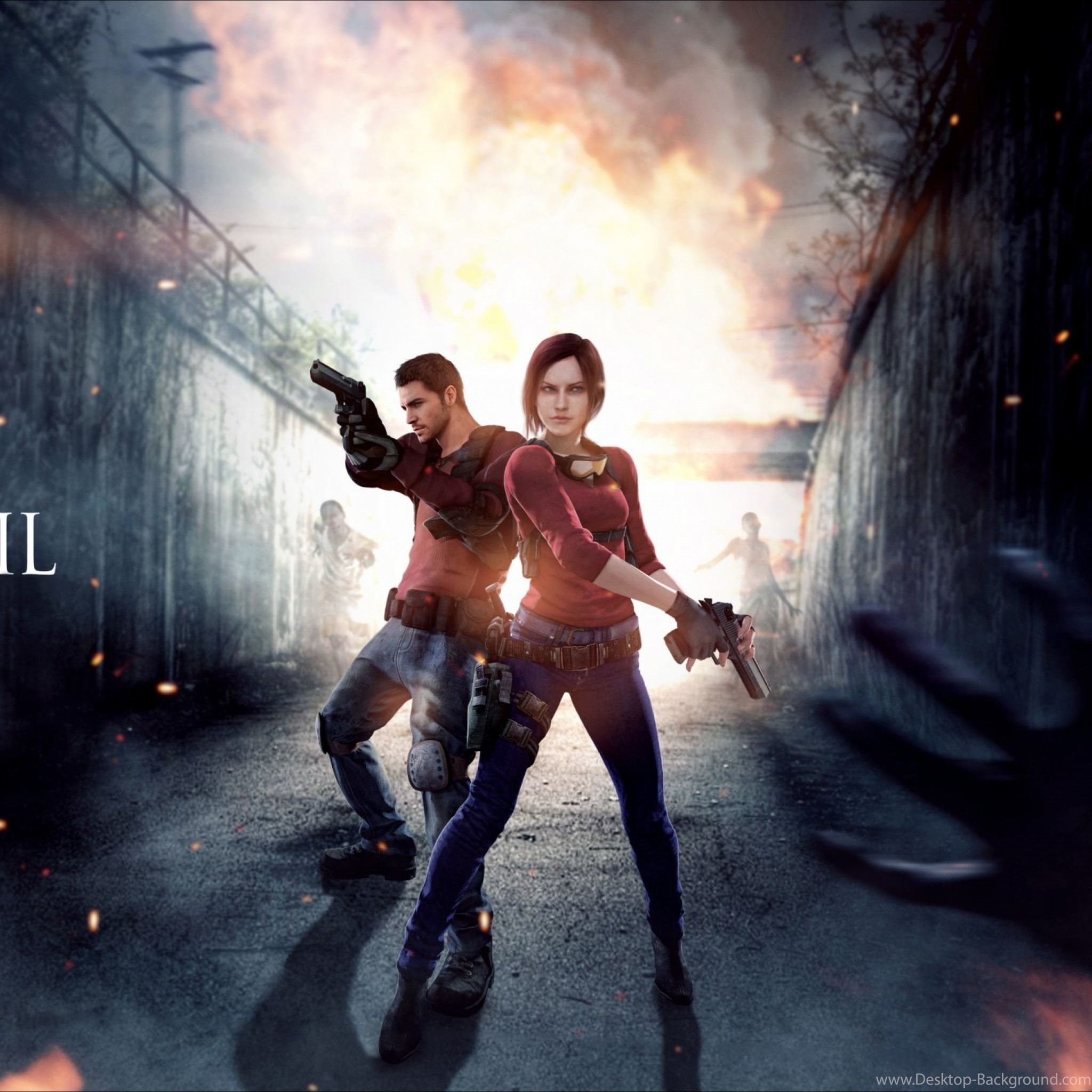 2048x2048 Download Wallpapers  Resident Evil, Claire Redfield, Chris ...  Desktop Background
