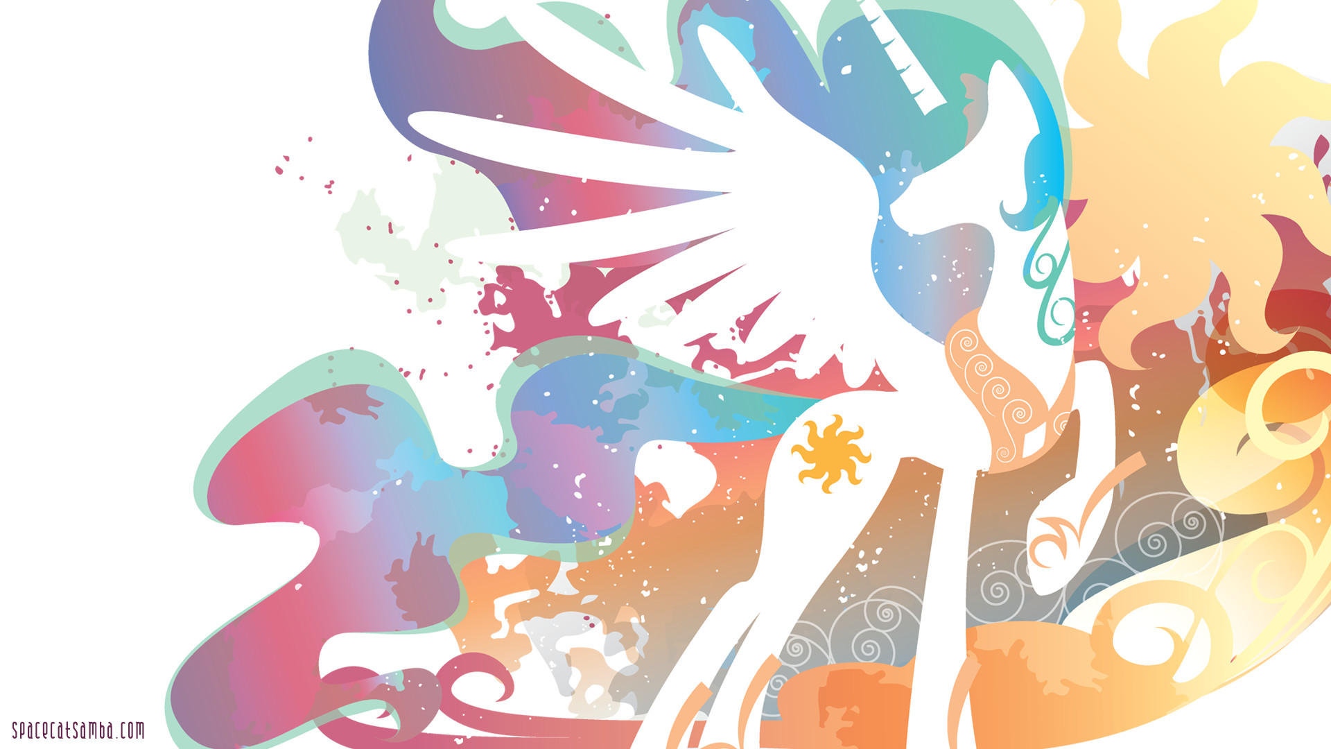 1920x1080 Cartoon - My Little Pony: Friendship is Magic Vector Princess Celestia My  Little Pony White