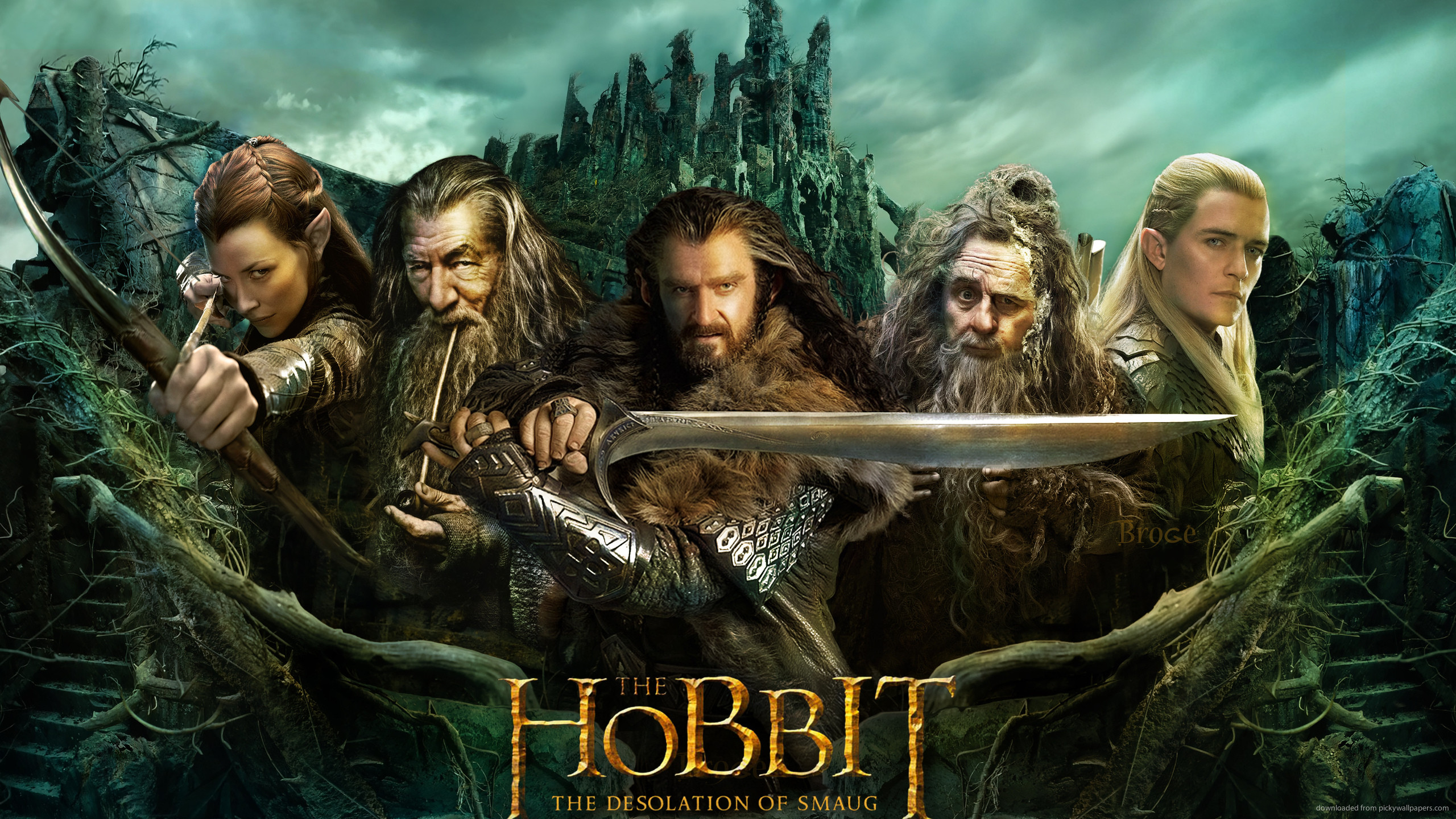 2560x1440 The Hobbit: The Desolation of Smaug Poster for 