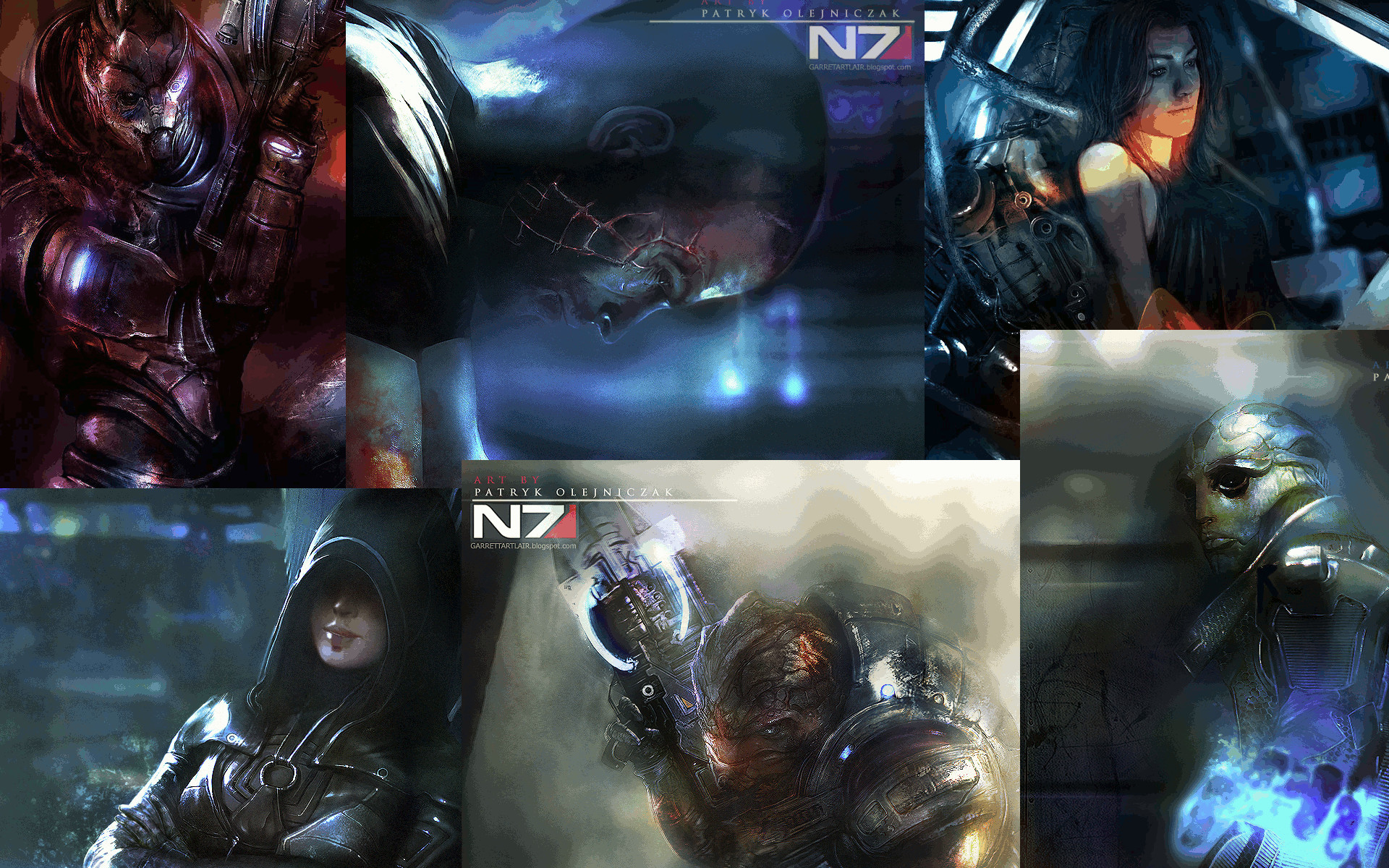 1920x1200 Video Game - Mass Effect 2 Miranda Lawson Commander Shepard Garrus Vakarian  Kasumi Goto Grunt (