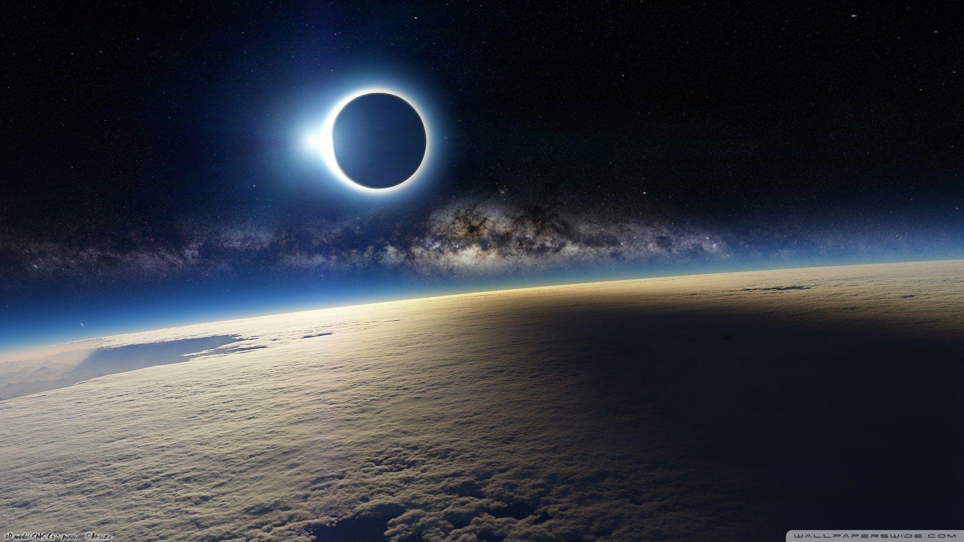 1920x1080  Total Solar Eclipse Wallpaper wallpaper Lunar Eclipse From Space  ...">