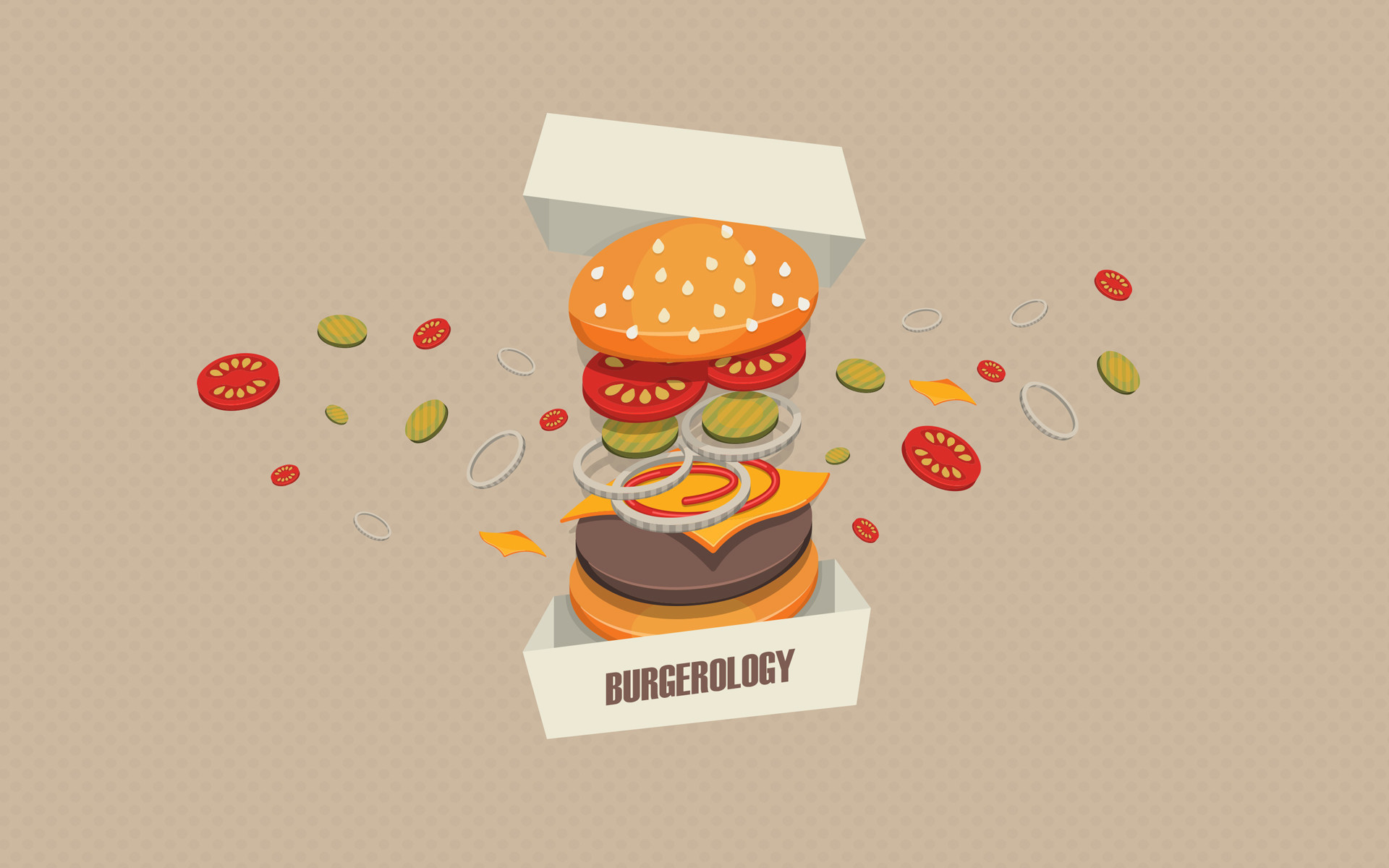1920x1200 Image Burgerology Hamburger Fast food Food Vector Graphics 