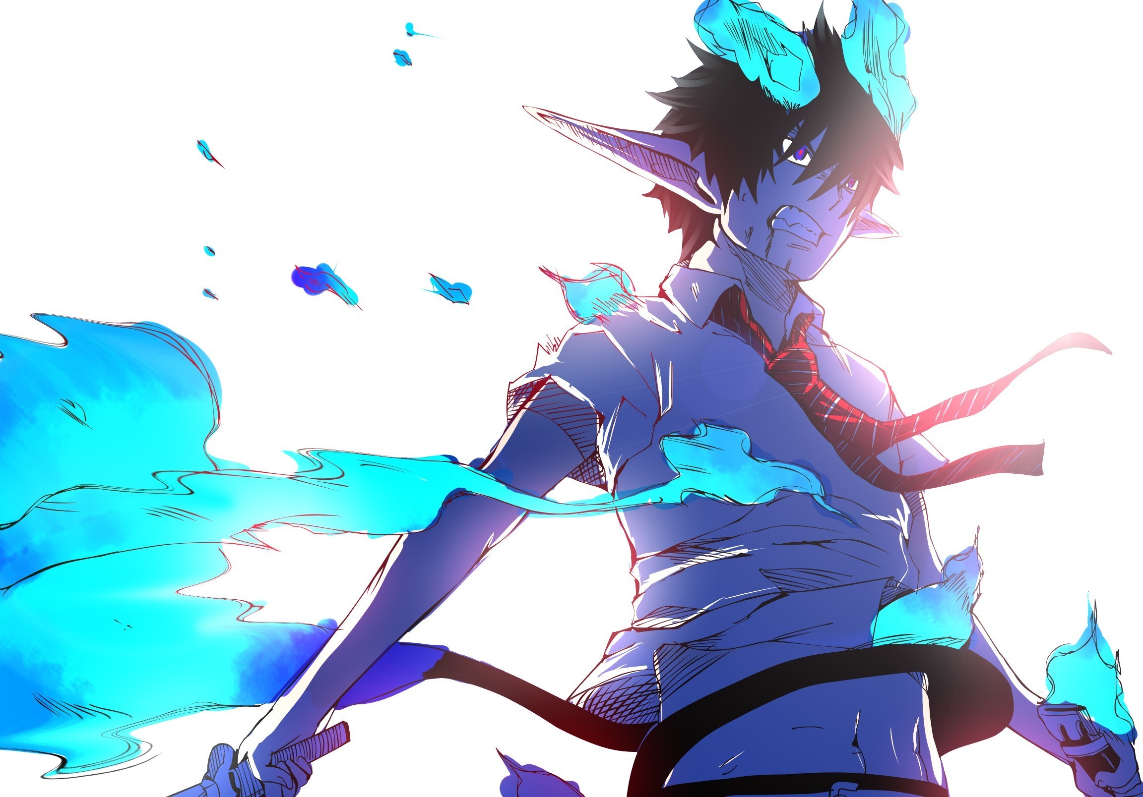 2304x1608 Blue Exorcist Rin Demon Form Wallpaper Picture