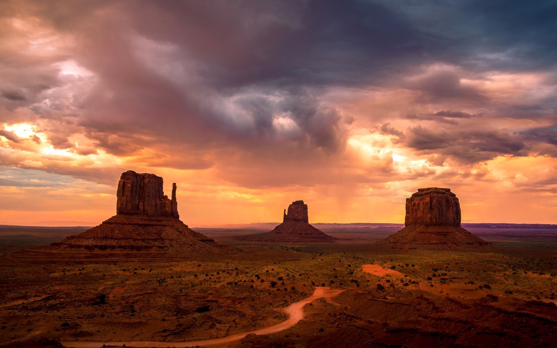 1920x1200 Monument Valley Desert Sunset Cloud HD Glamorous Wallpaper