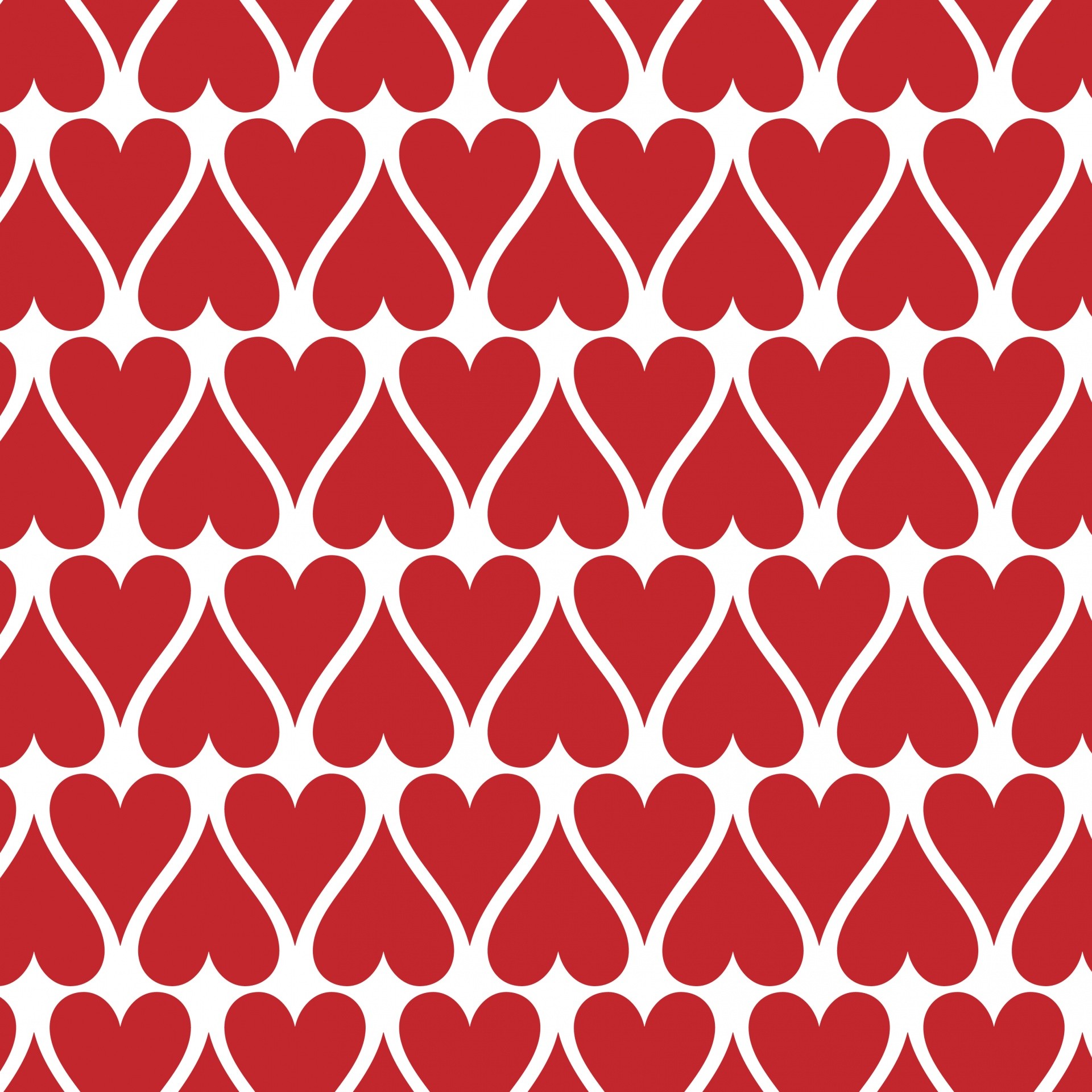 1920x1920 Red Hearts Wallpaper Background