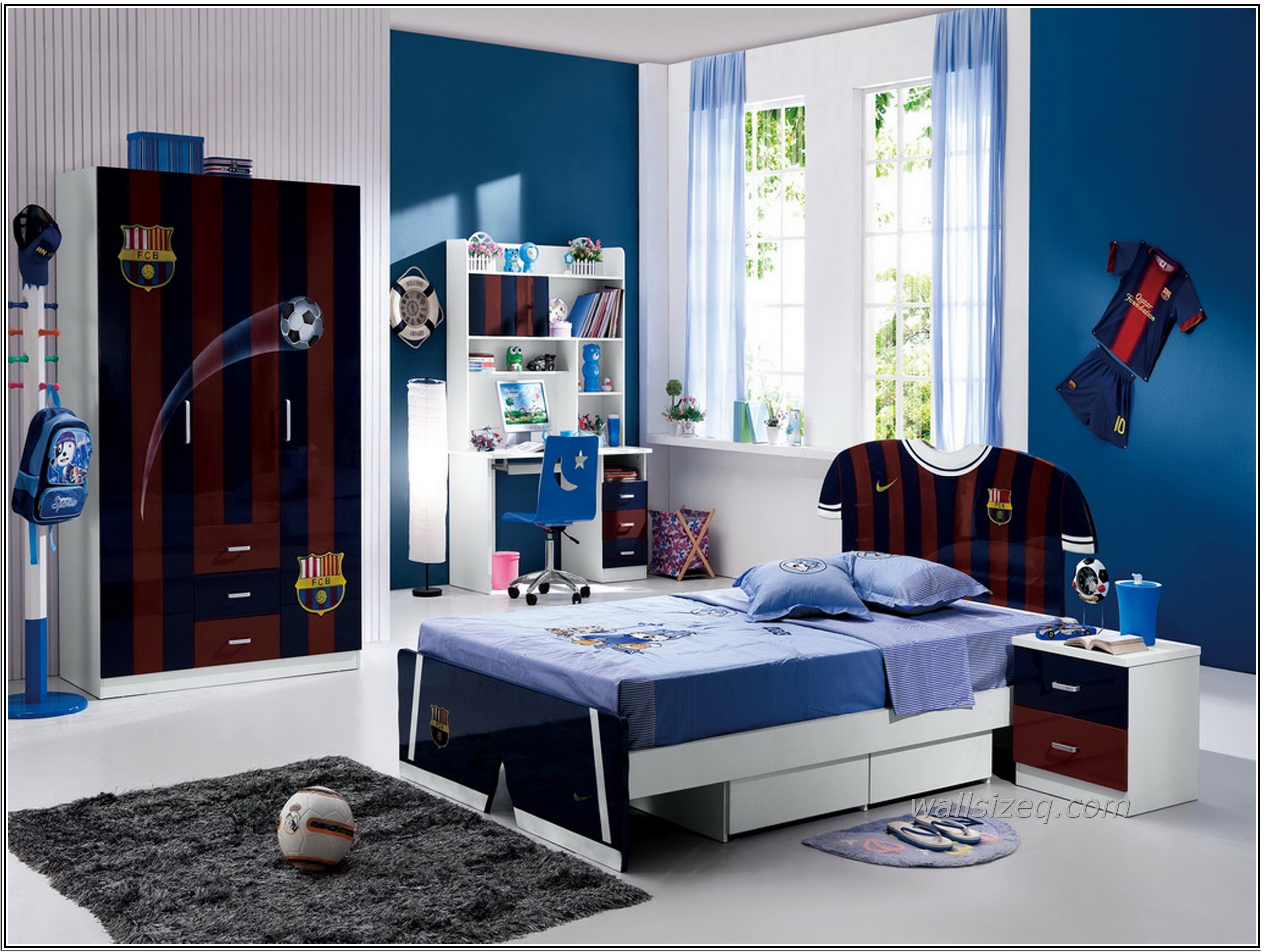 2533x1908 Kids Room Ideas Bedroom Cool Design Teenage Blue Light Wall Paint Wallpaper  With Size Page Impressive ...