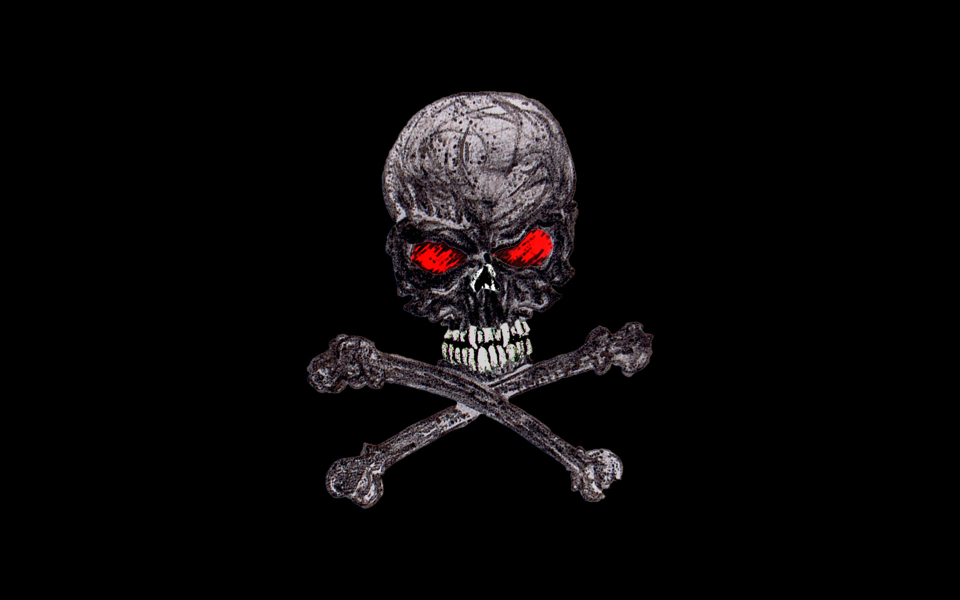 1920x1200 Sketchy Dark Skull