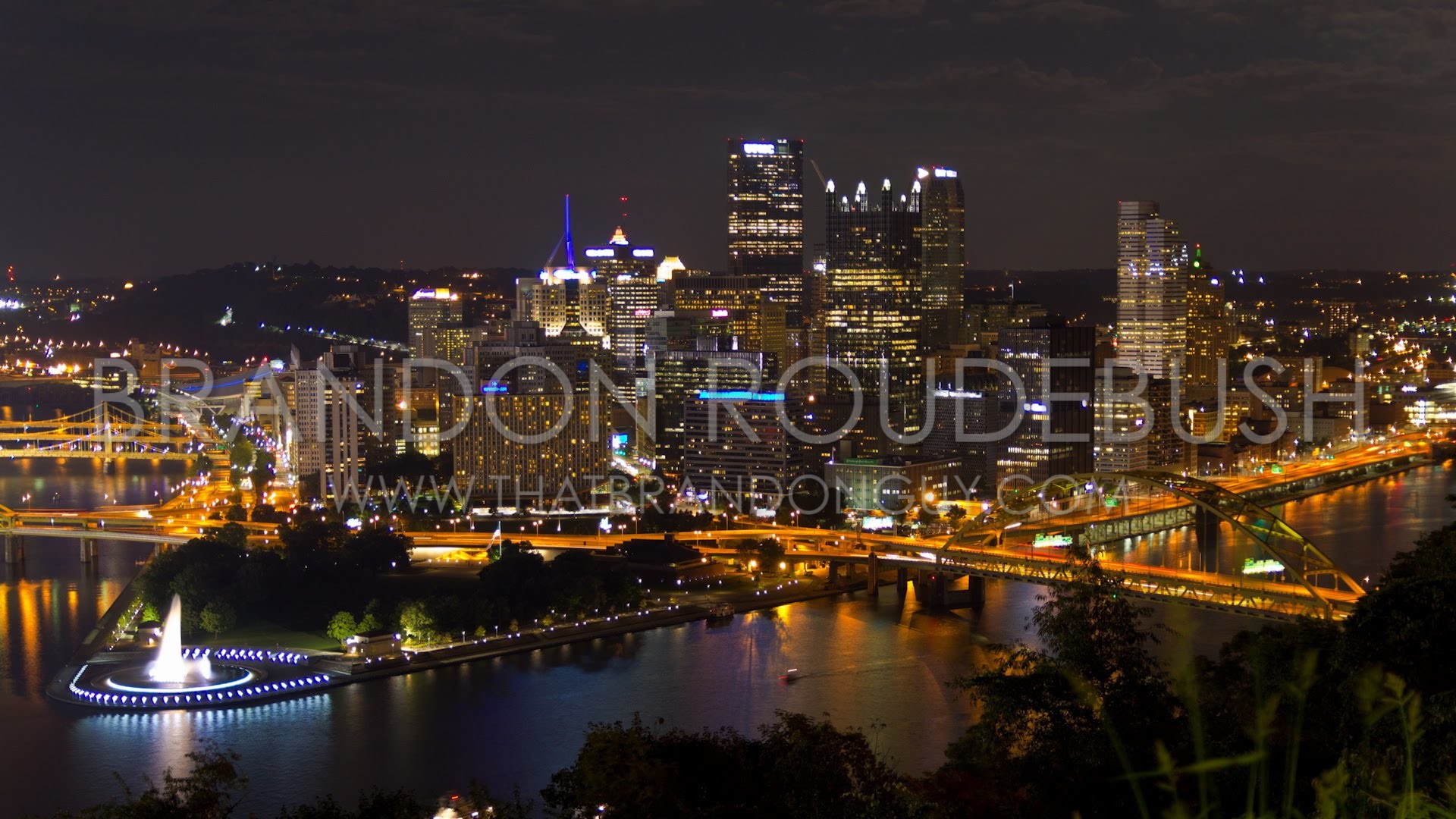 1920x1080 Scenic Night Timelapse Of Pittsburgh, PA Skyline From Mt ..