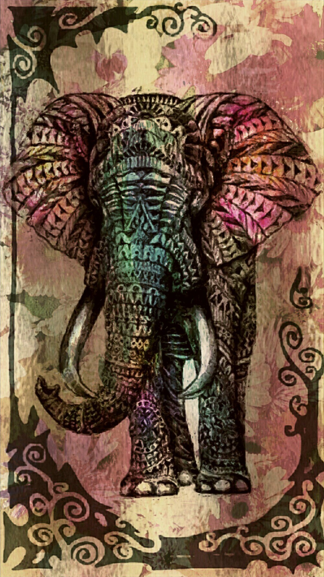 1080x1920 Customize your iPhone 6 Plus with this high definition Tribal Elephant  wallpaper from HD Phone Wallpapers!