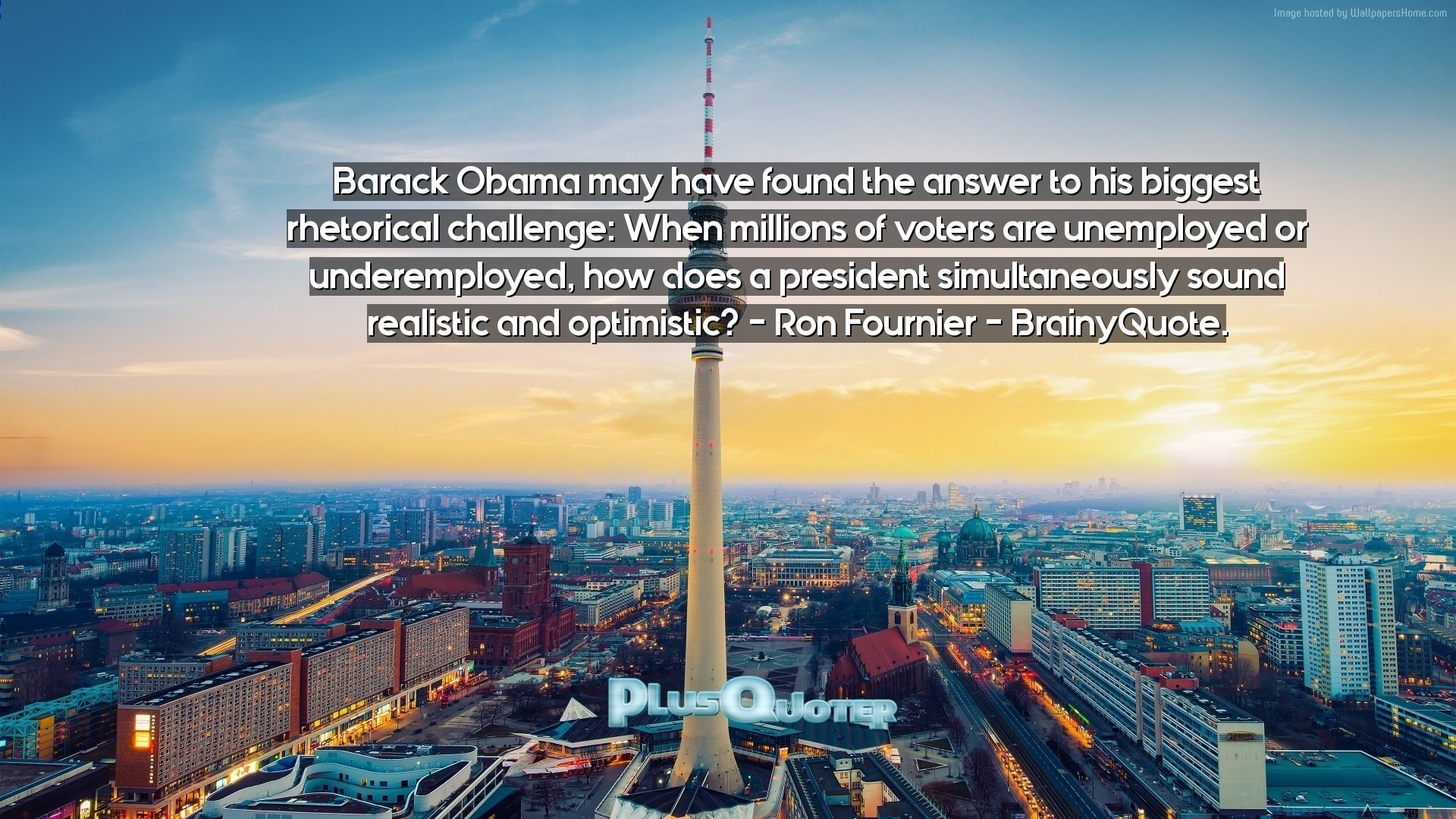 1920x1080 Download Wallpaper with inspirational Quotes- "Barack Obama may have found  the answer to his