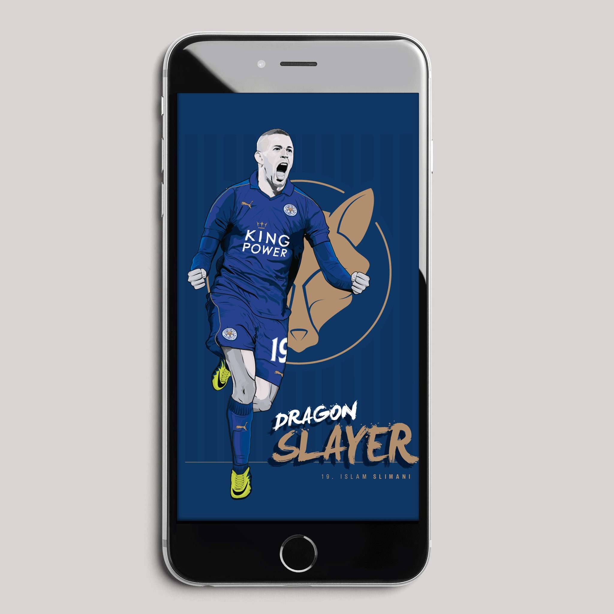 2048x2048 Dragon Slayer: Islam Slimani Smartphone Wallpaper