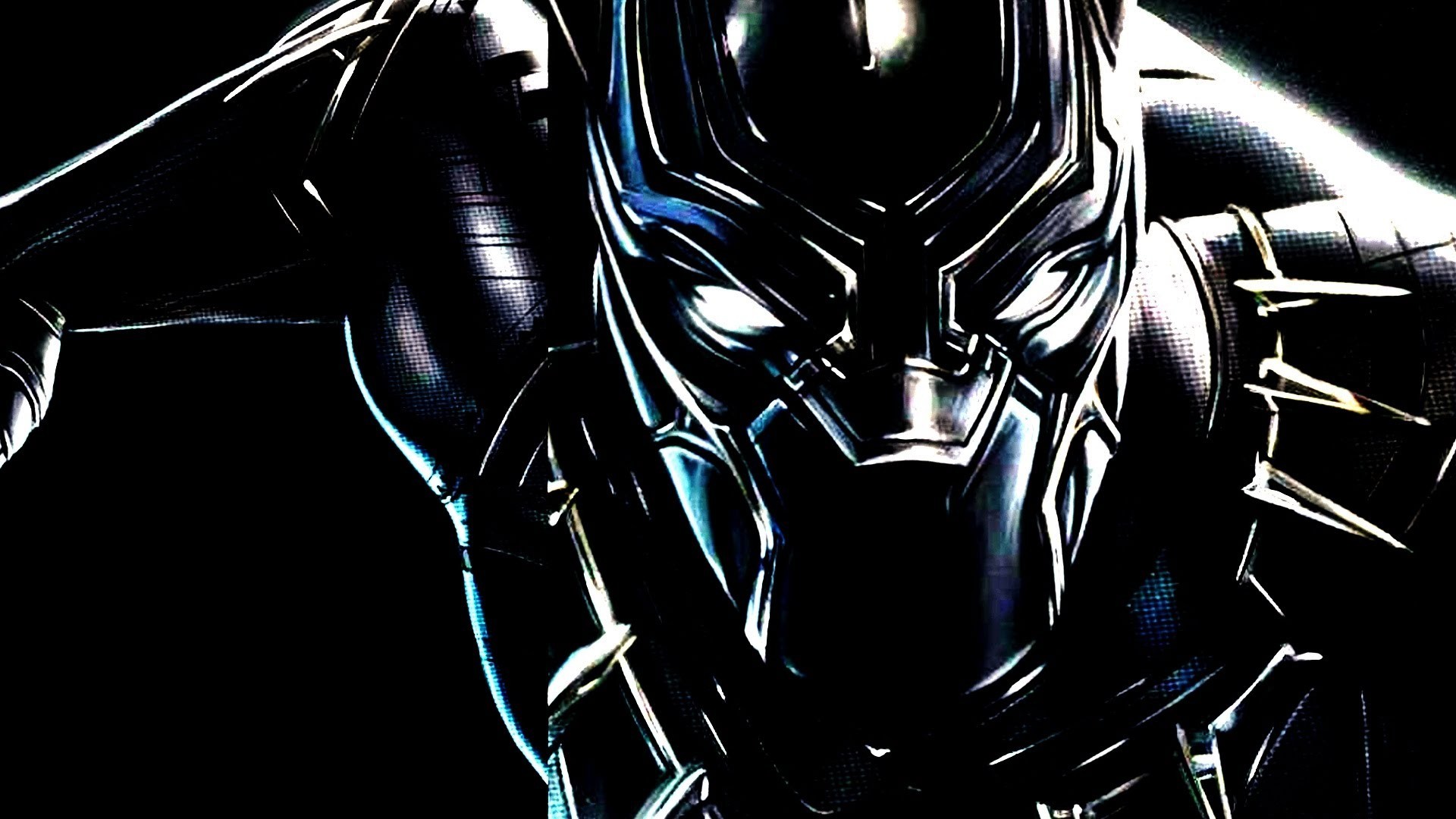 1920x1080 monochrome anime Marvel Comics warrior Black Panther Captain America Civil  War Marvel Cinematic Universe darkness screenshot