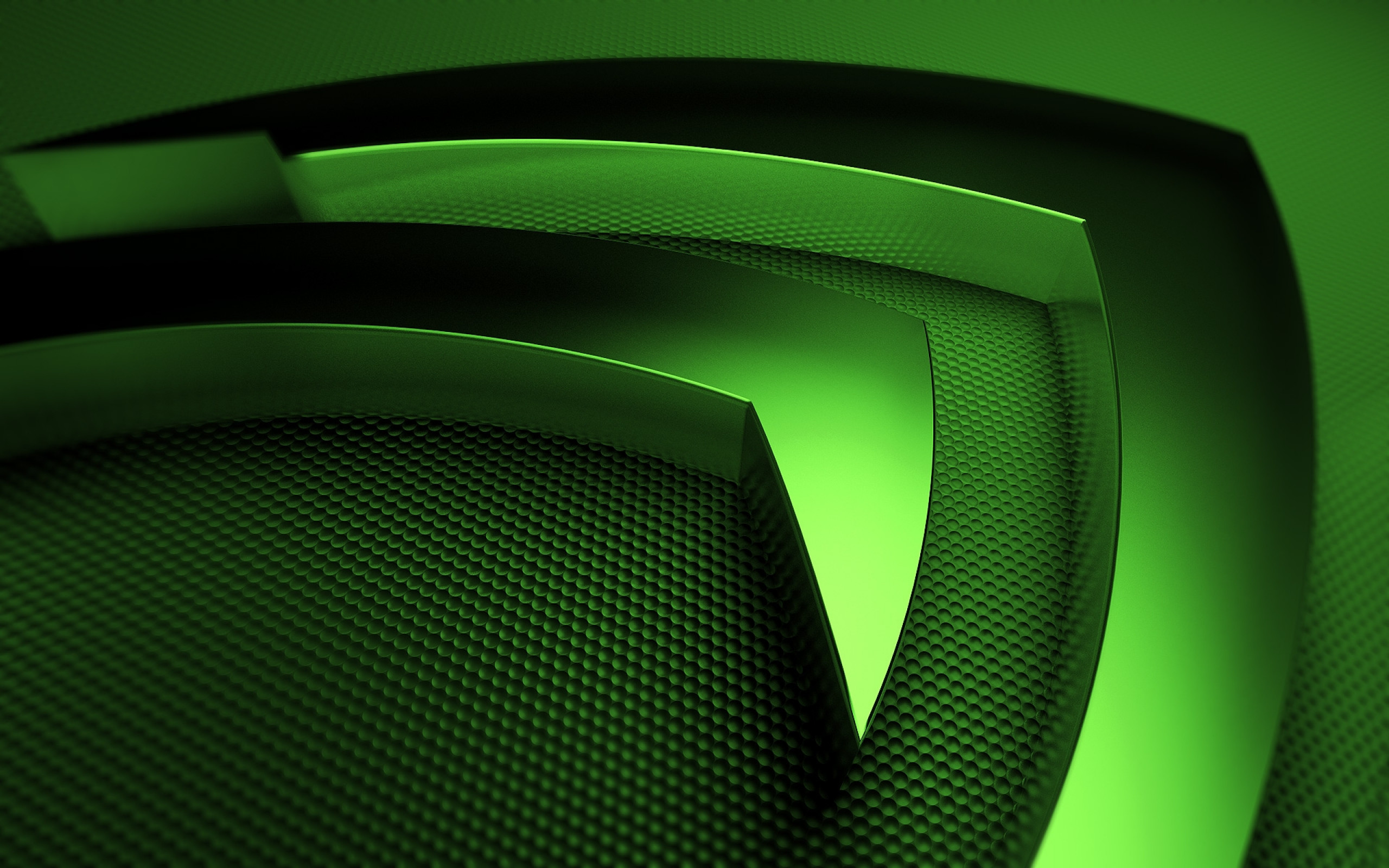 2560x1600 Preview wallpaper nvidia, green, symbol 