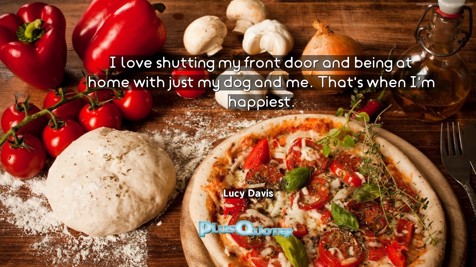 1920x1080 Download Wallpaper with inspirational Quotes- "I love shutting my front  door and being at