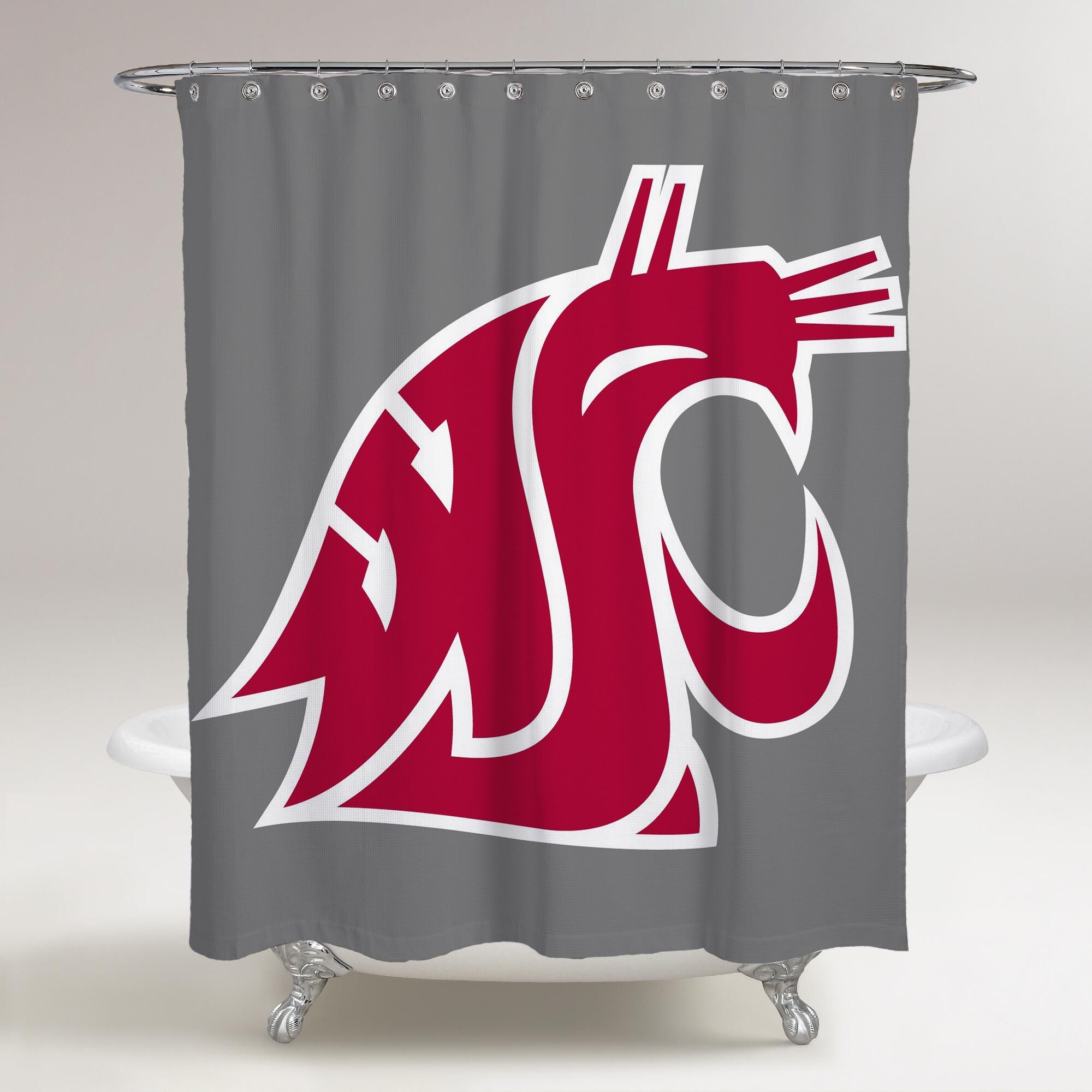 2000x2000 WASHINGTON STATE COUGARS LOGO WALLPAPER COLLAGE FOOTBALL NCAA UNIQUE SHOWER  CURTAIN Price: 50.00 & FREE Shipping #printedgifts