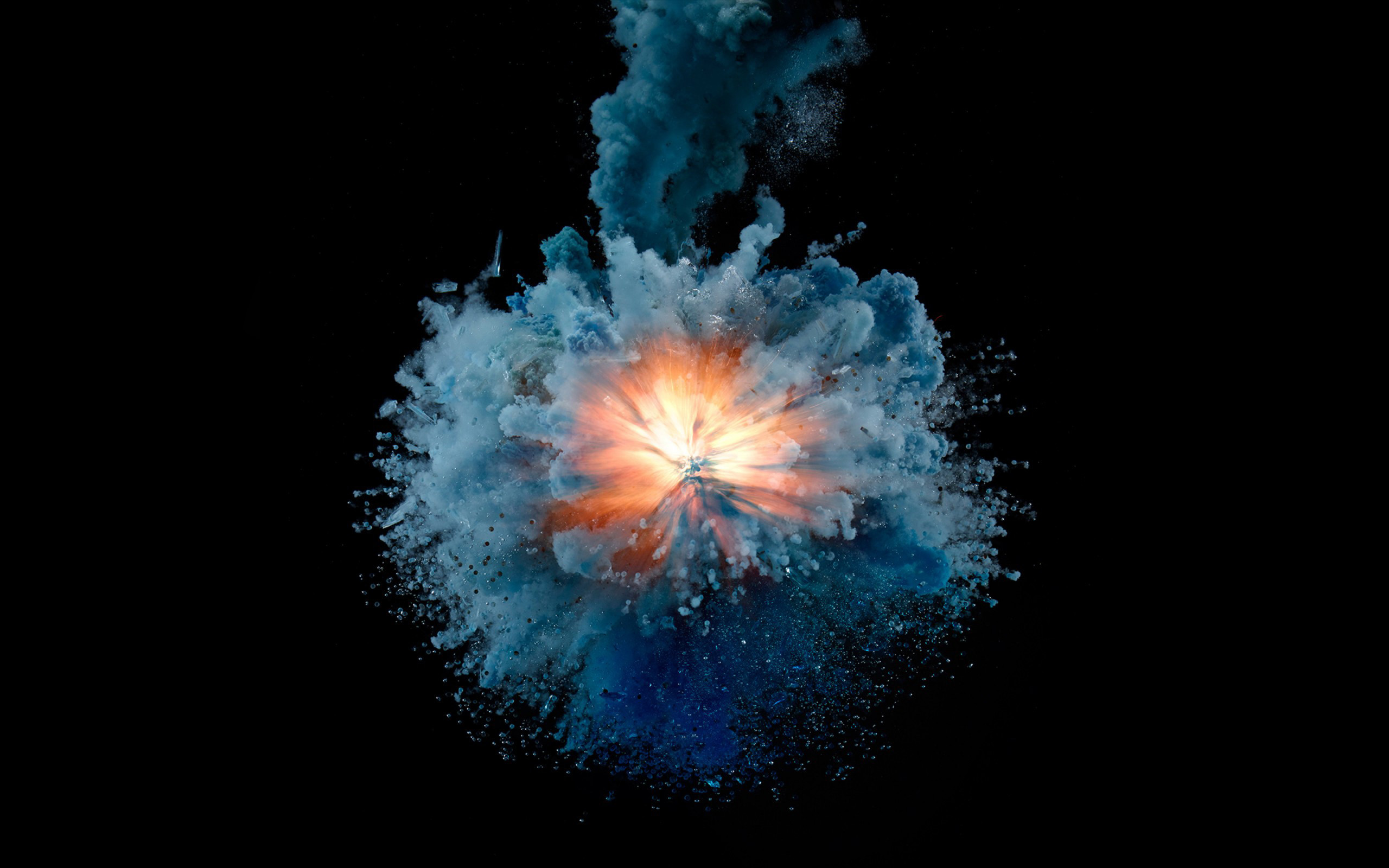 2560x1600 Slow motion explosion inside fire image hd