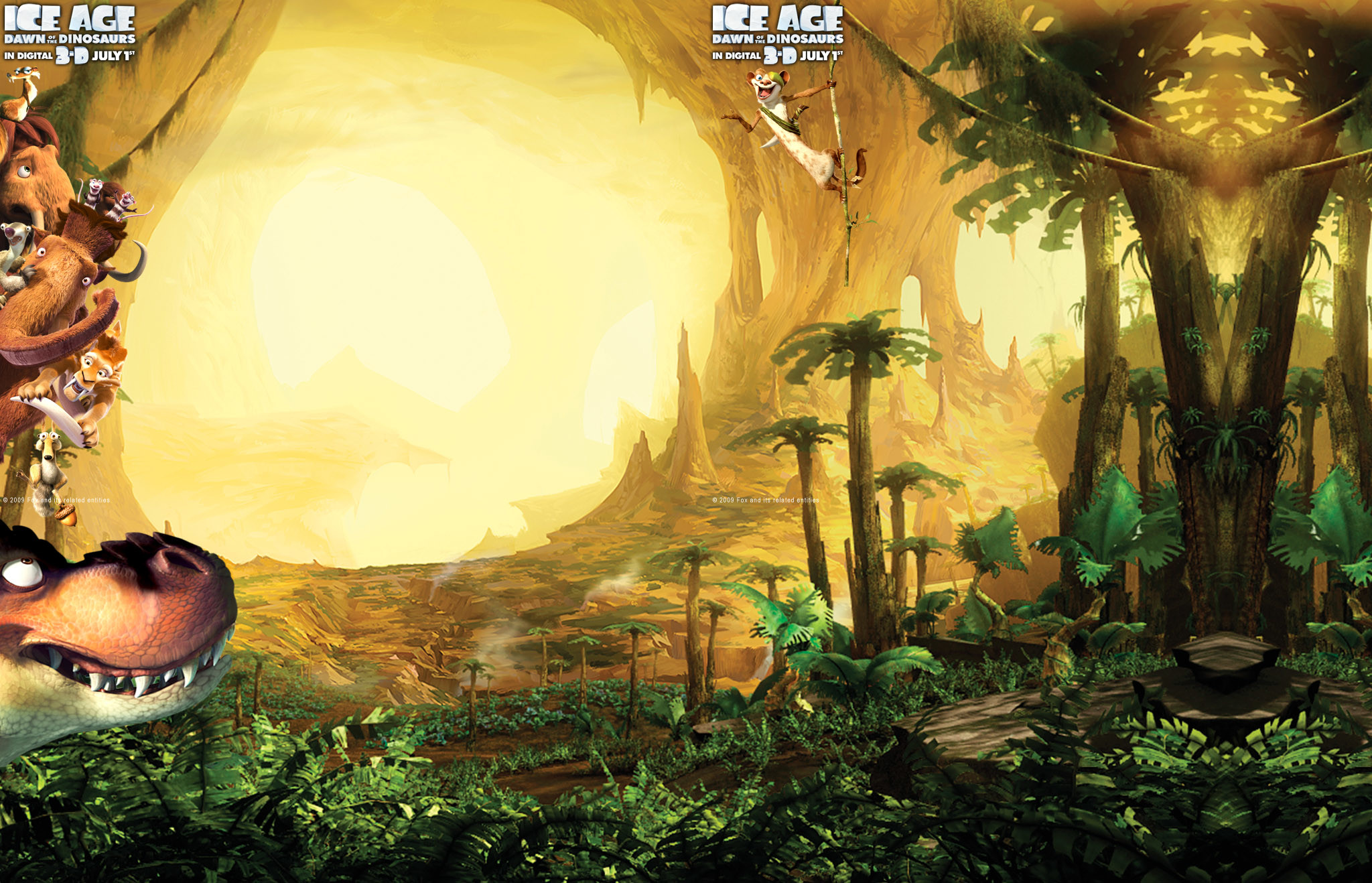 2048x1318 Dino World from Ice Age 3 wallpaper - Click picture for high resolution HD  wallpaper