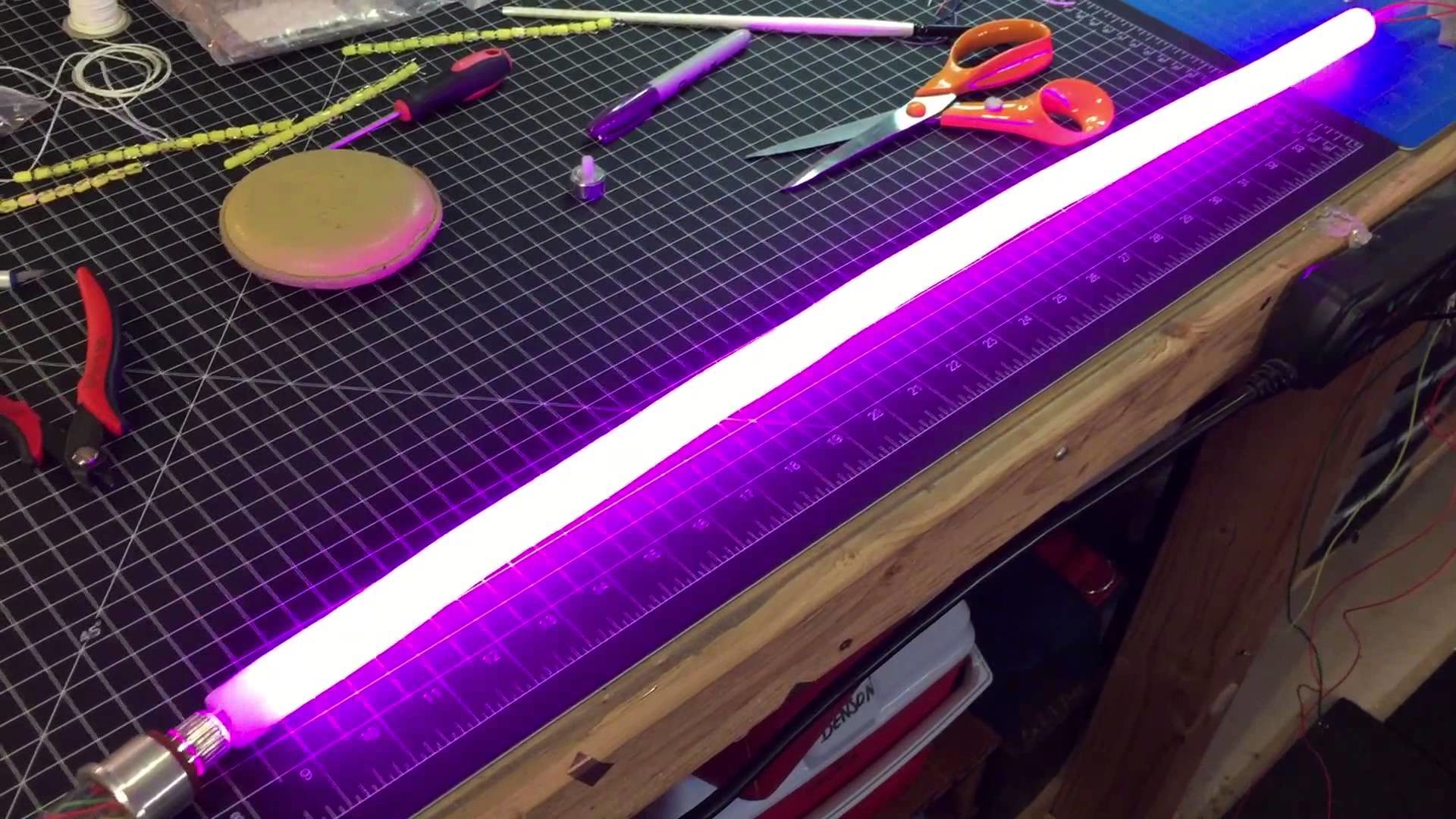 1920x1080 Purple Lightsaber String Blade with Makoto Foam