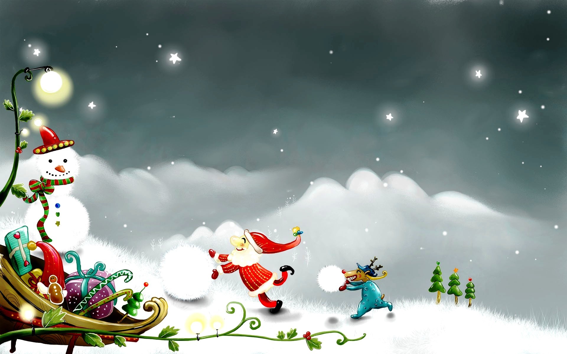1920x1200 Christmas Animated Background: Animated by Free download best HD .