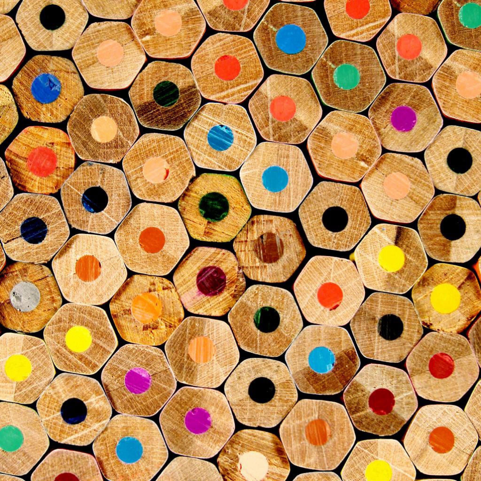 2048x2048 Backgrounds HD Color Pencils Wooden Crayon Stack Wallpaper for iPad 4 |  Background Wallpapers | iPad HD Wallpapers | The New iPad Air Wallpapers