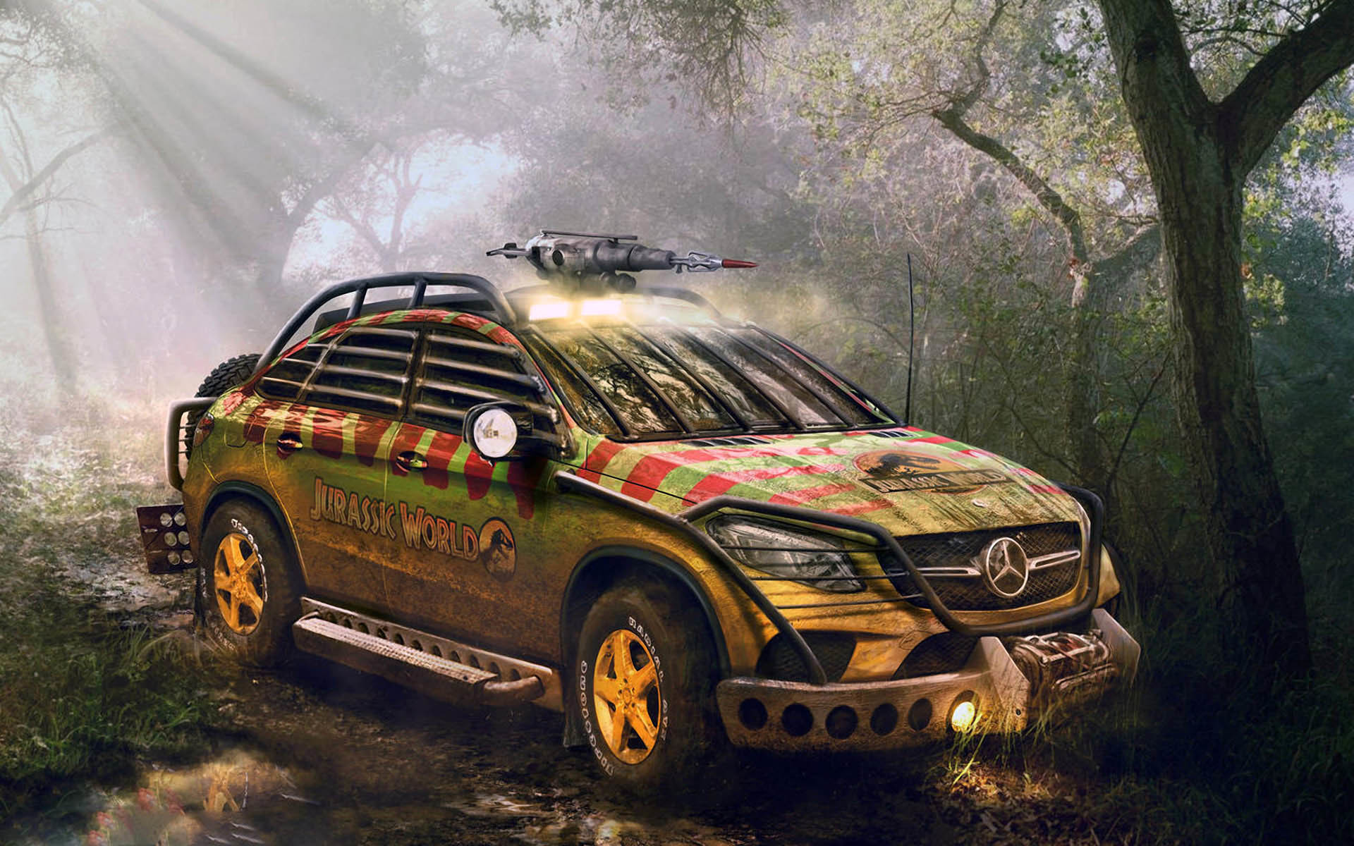 1920x1200 Jurassic World 2015 Mercedes-Benz GLE CoupÃ©  wallpaper