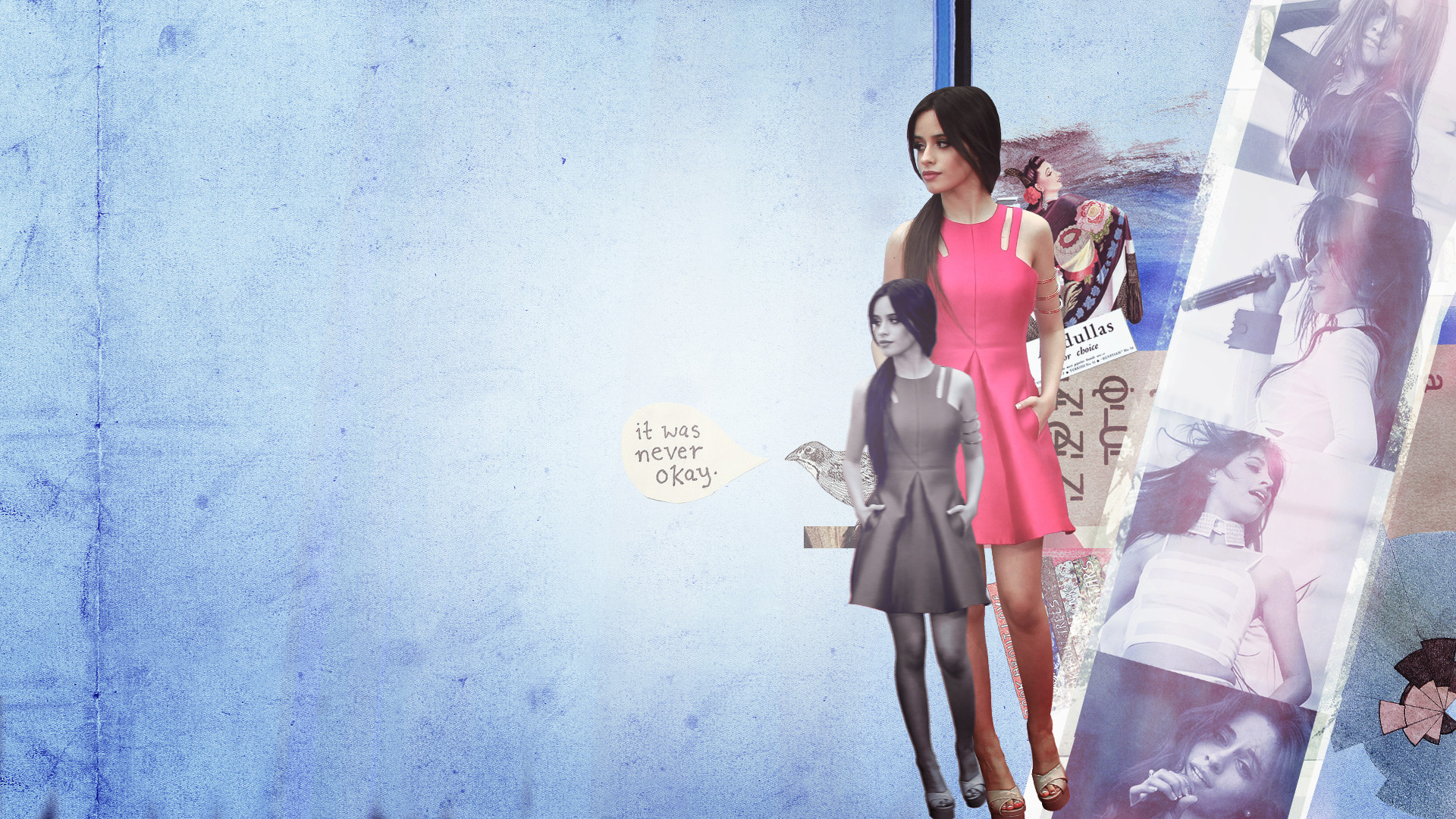 1920x1080 ... Camila Cabello Blue and Pink Wallpaper by beLIEve91